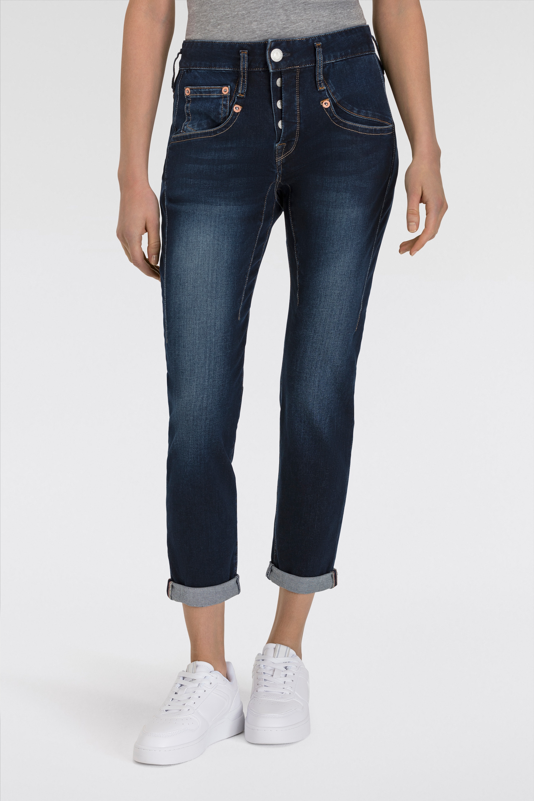 Herrlicher 7/8-Jeans "Shyra Cropped Denim", mit tiefsitzenden Taschen vorne günstig online kaufen