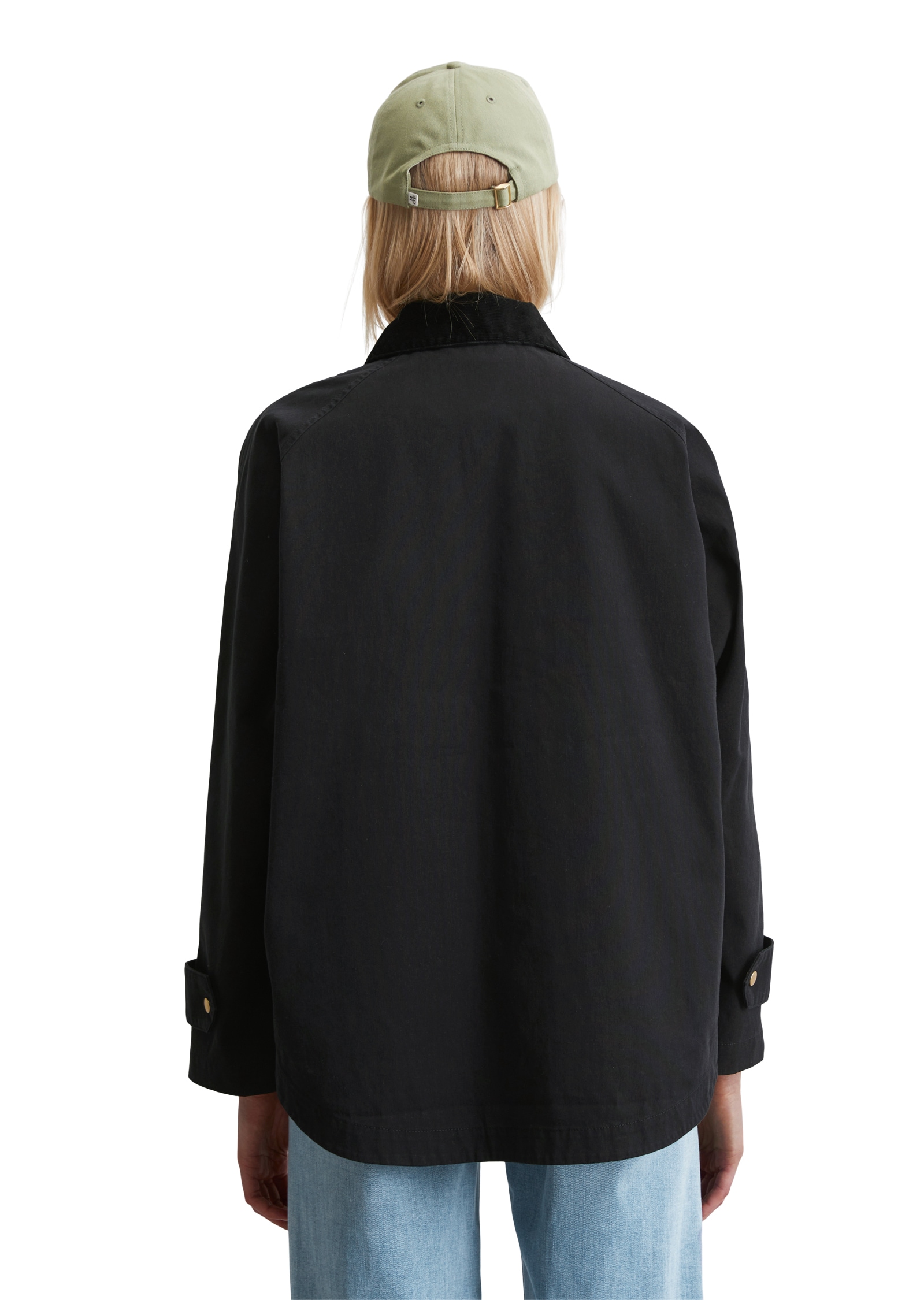 Marc O'Polo Langjacke, im Cape-Stil, Kragen mit Cord, relaxed fit