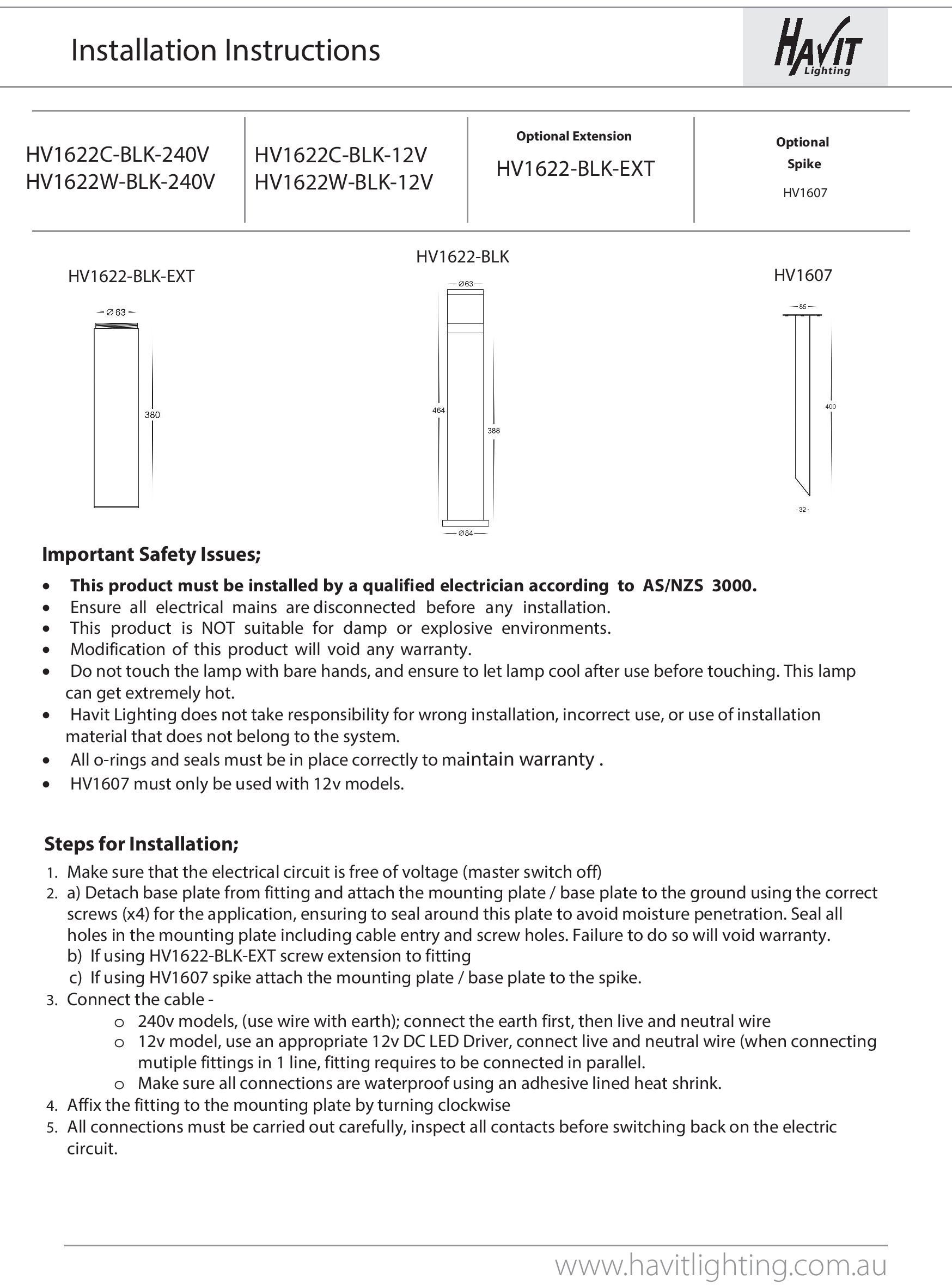 Havit Lighting LED Außen-Stehlampe »HIGHLITE«, 1 flammig, Leuchtmittel LED-Modul | LED fest integriert
