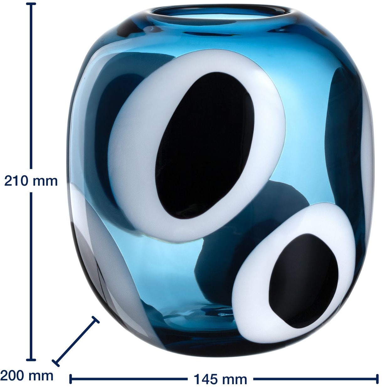 LEONARDO Dekovase »Vase OCCHI BLU«, (1 St.)