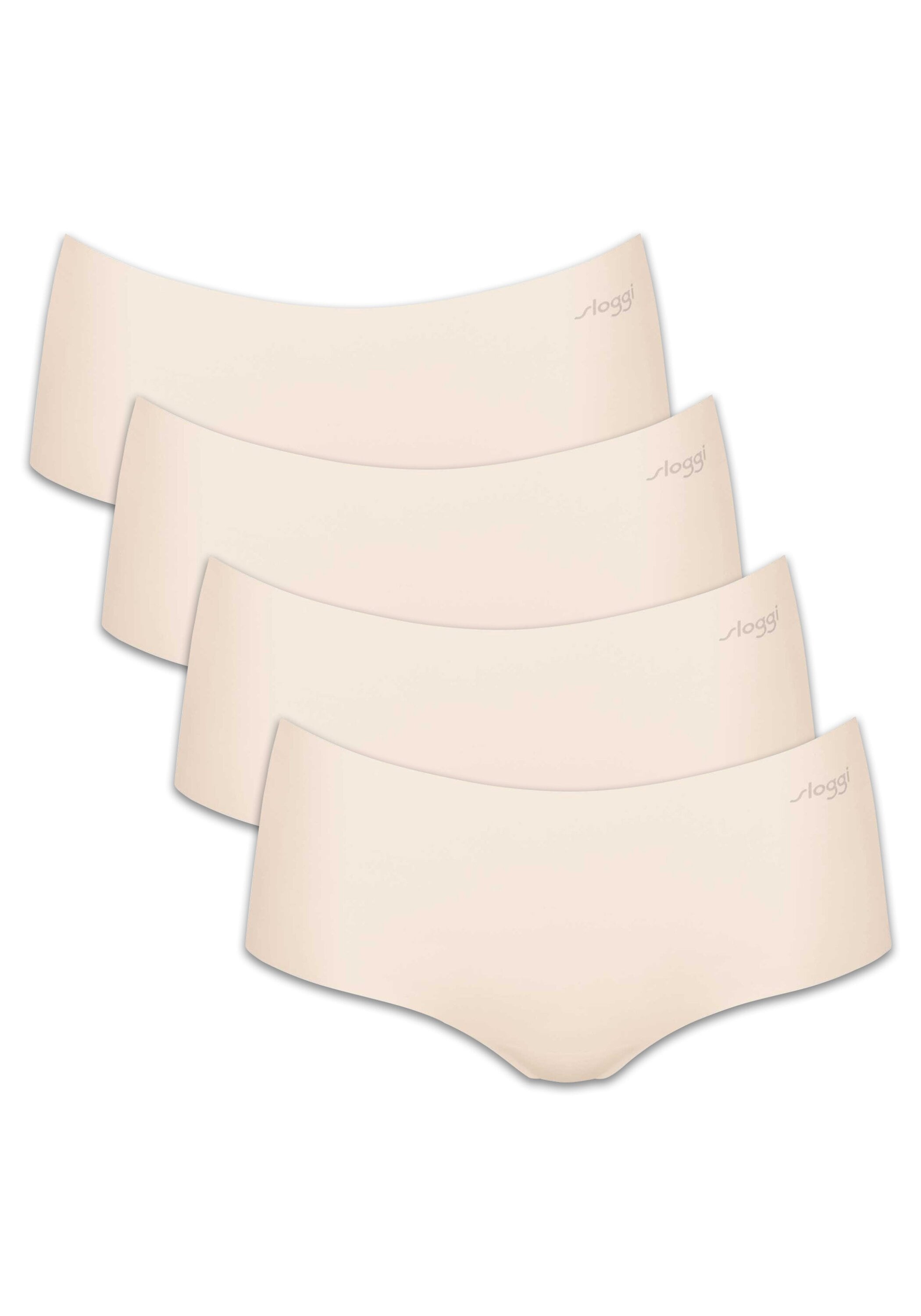 SLOGGI Damen Panty "Panty Zero Microfiber Shorts 2.0 4er Pack", Gr. XS, beige, Obermaterial: 76% Polyamid PA. 24% Elasthan EL., Unterhosen