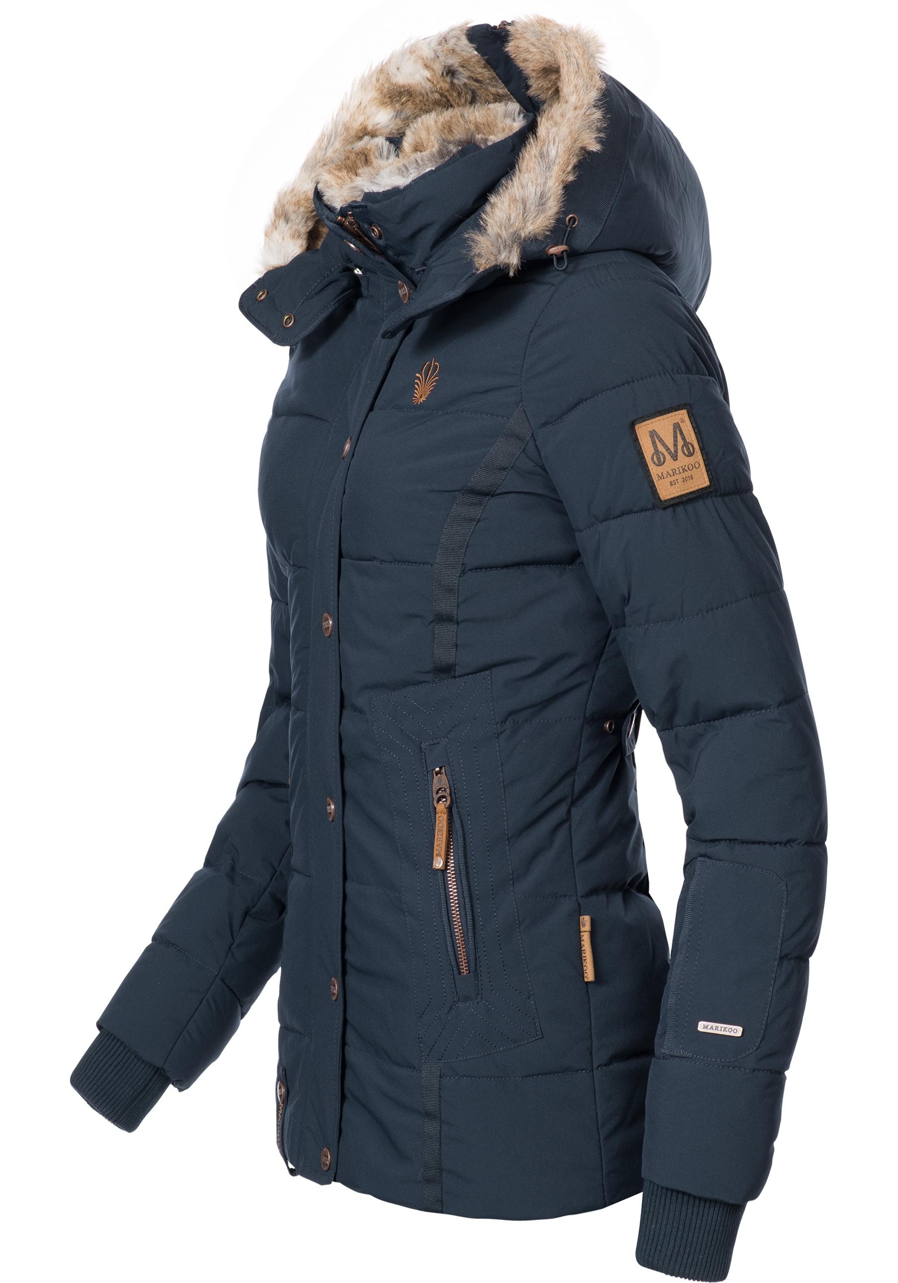 Marikoo Winterjacke »Nekoo«, mit Kapuze, stylische Damen Steppjacke mit großer Kapuze