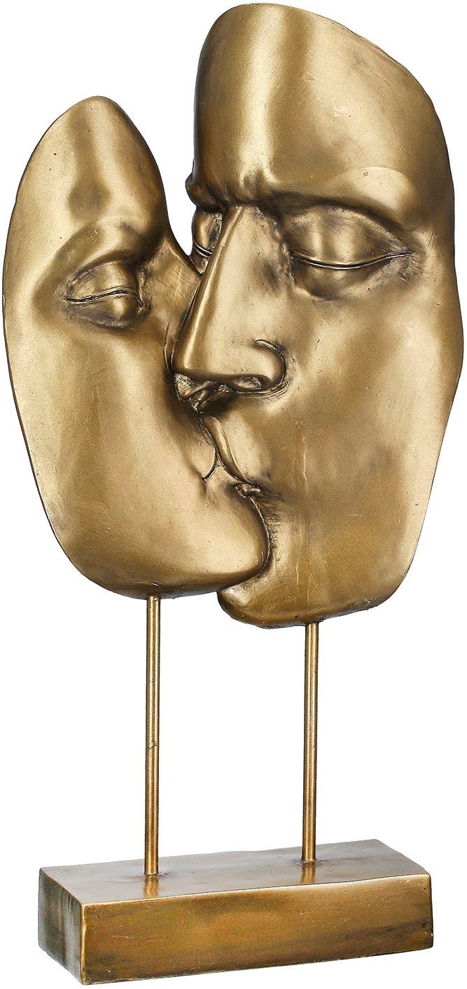 Casablanca by Gilde Dekoobjekt "Skulptur Kuss goldfarben H. 41,5 cm" günstig online kaufen