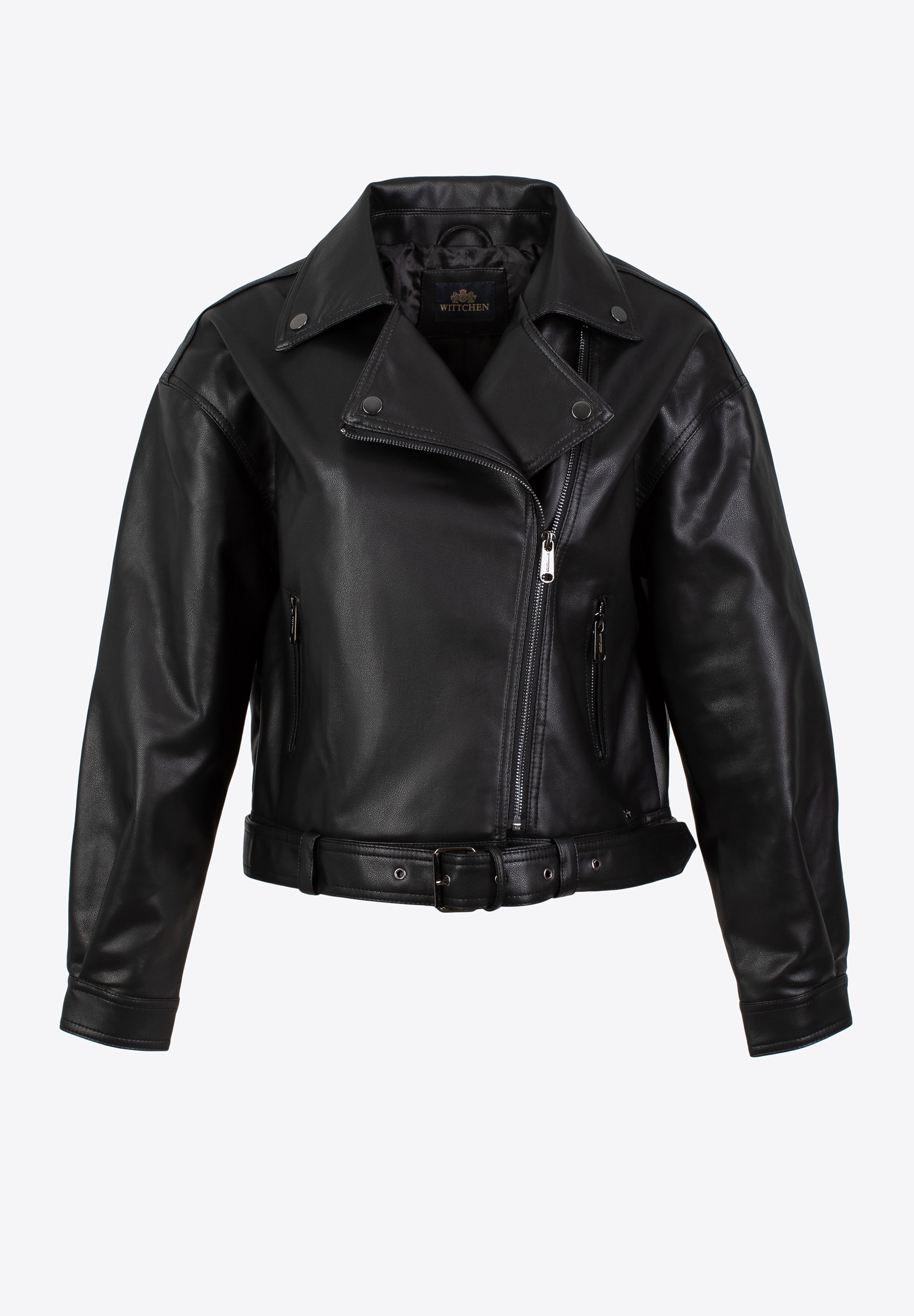 WITTCHEN Lederimitatjacke »Modern Classics«, ohne Kapuze, WTTCHEN Damen Oversize Öko-Lederjacke