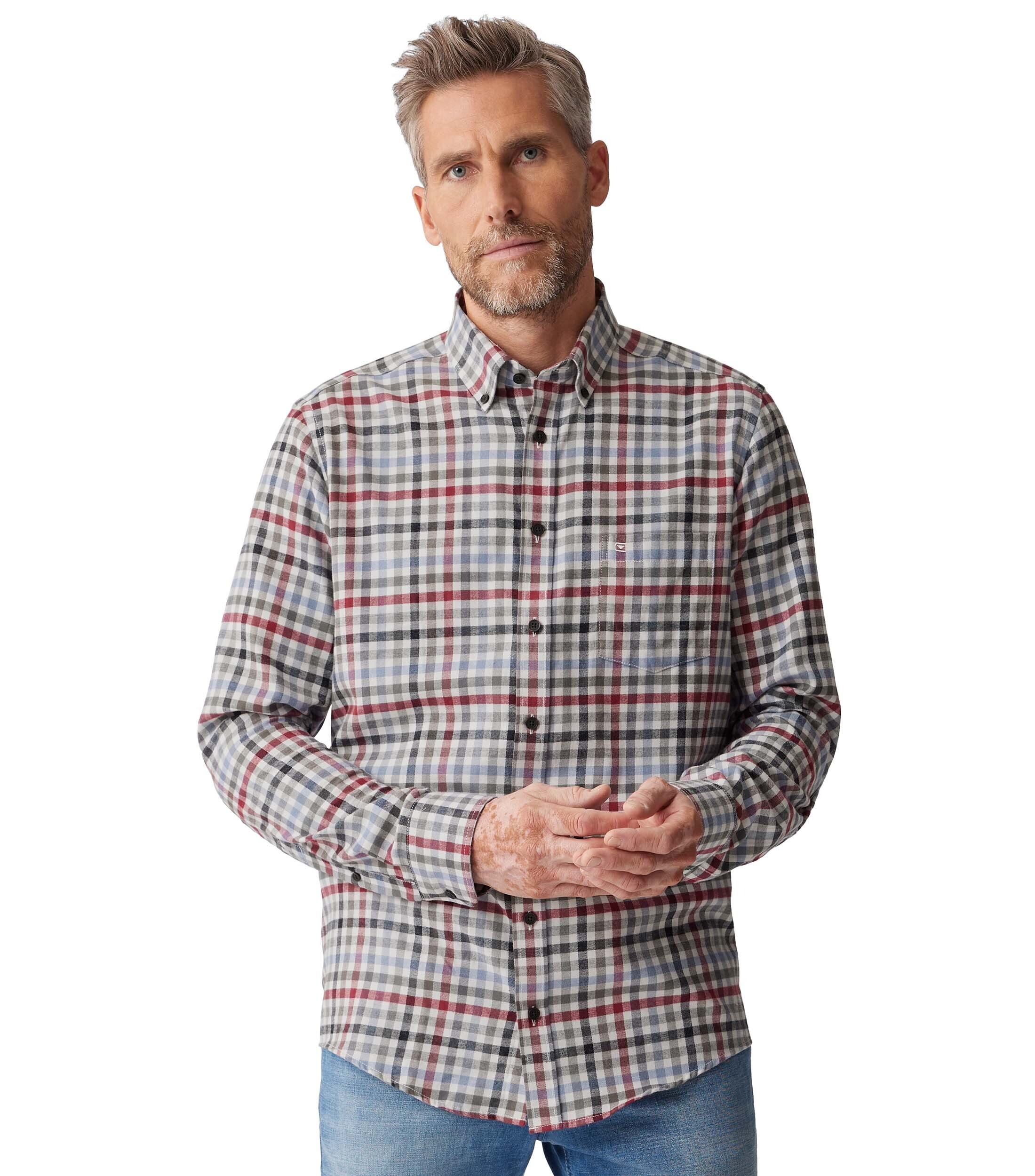 CASAMODA Flanellhemd "CASAMODA Flanellhemd kariert" günstig online kaufen