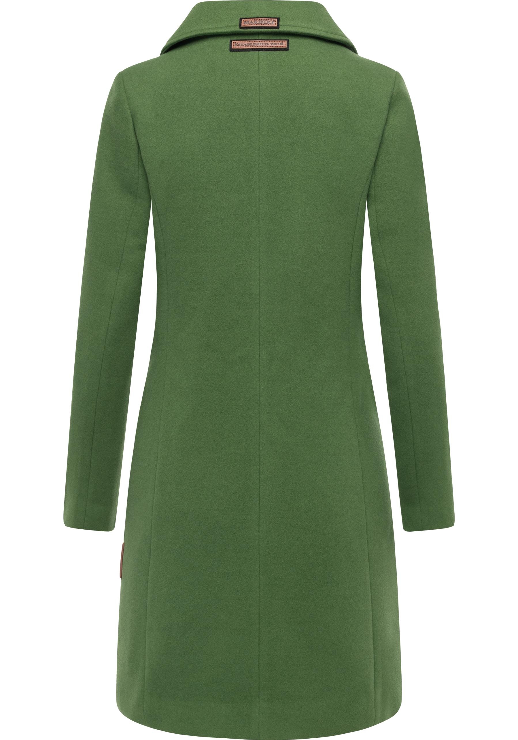 Marikoo Wollmantel »Nanakoo«, edler Damen Trenchcoat in Woll-Optik