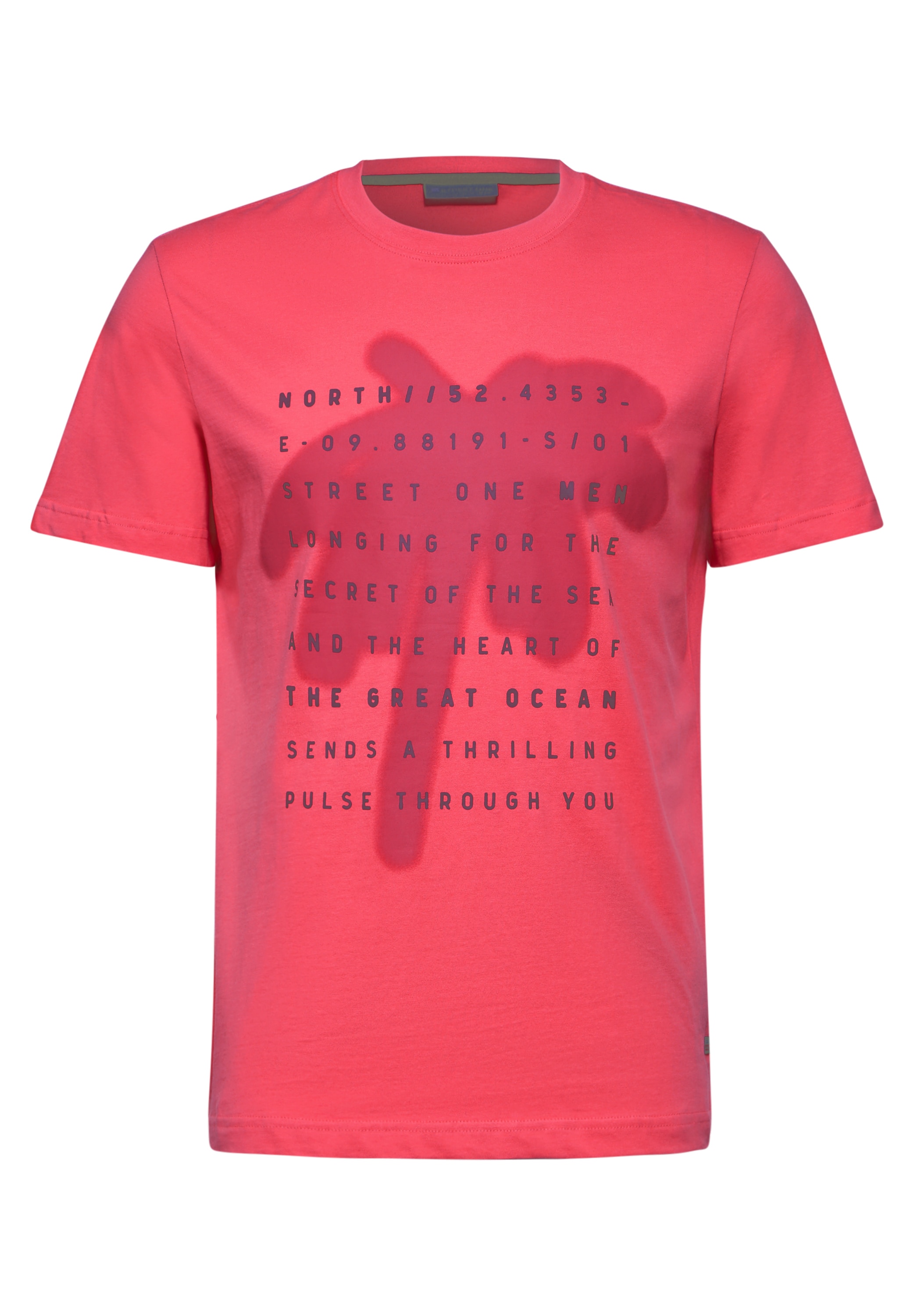STREET ONE MEN T-Shirt, aus reiner Baumwolle