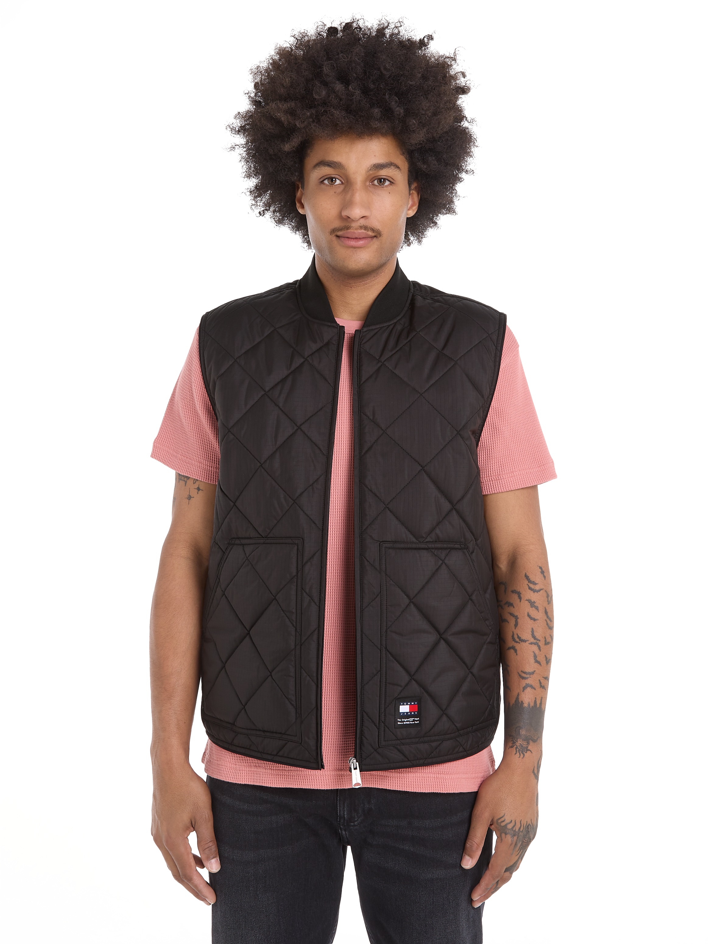 Tommy Jeans Steppweste "TJM REG ENTRY VEST", mit modischem Rautenmuster günstig online kaufen