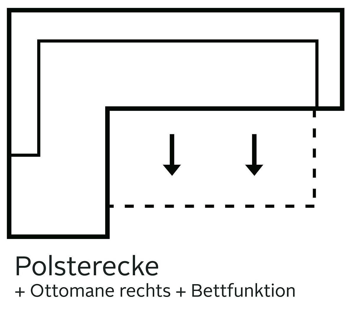 Thumbnail - COTTA Ecksofa "Enterprise L-Form", mit Arm- & Kopfteilverstellung, wahlweise mit Bettfunktion
