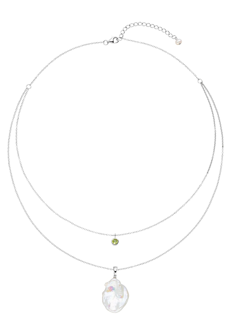 Firetti Kette mit Anhänger »Schmuck Geschenk, Halskette Perle mehrreihig«, Made in Germany - mit Edelstein - mit Süßwasserzuchtperle