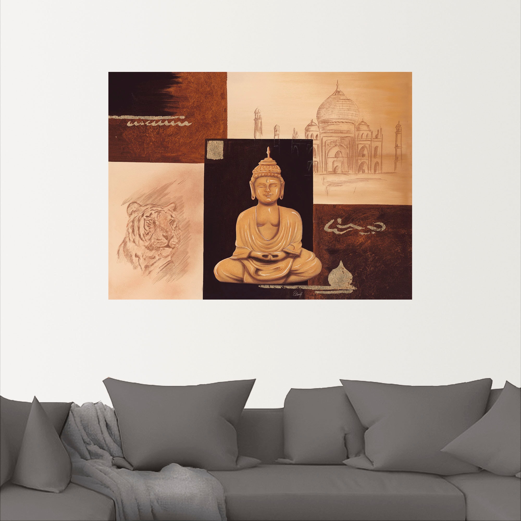 Artland Wandbild »Indisches Gefühl II«, Religion, (1 St.), als Poster, Wandaufkleber in verschied. Größen