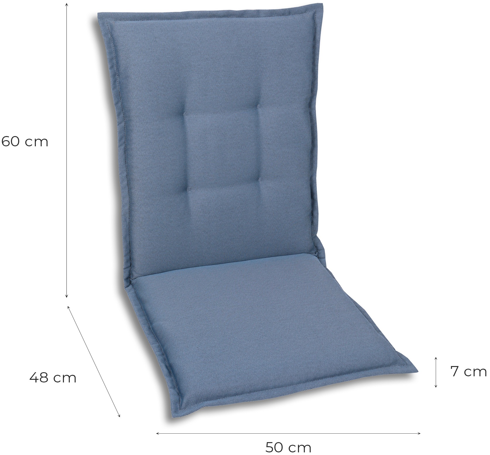 GO-DE Sitzauflage, Maße ca.: 50 cm x 108 cm x 7 cm