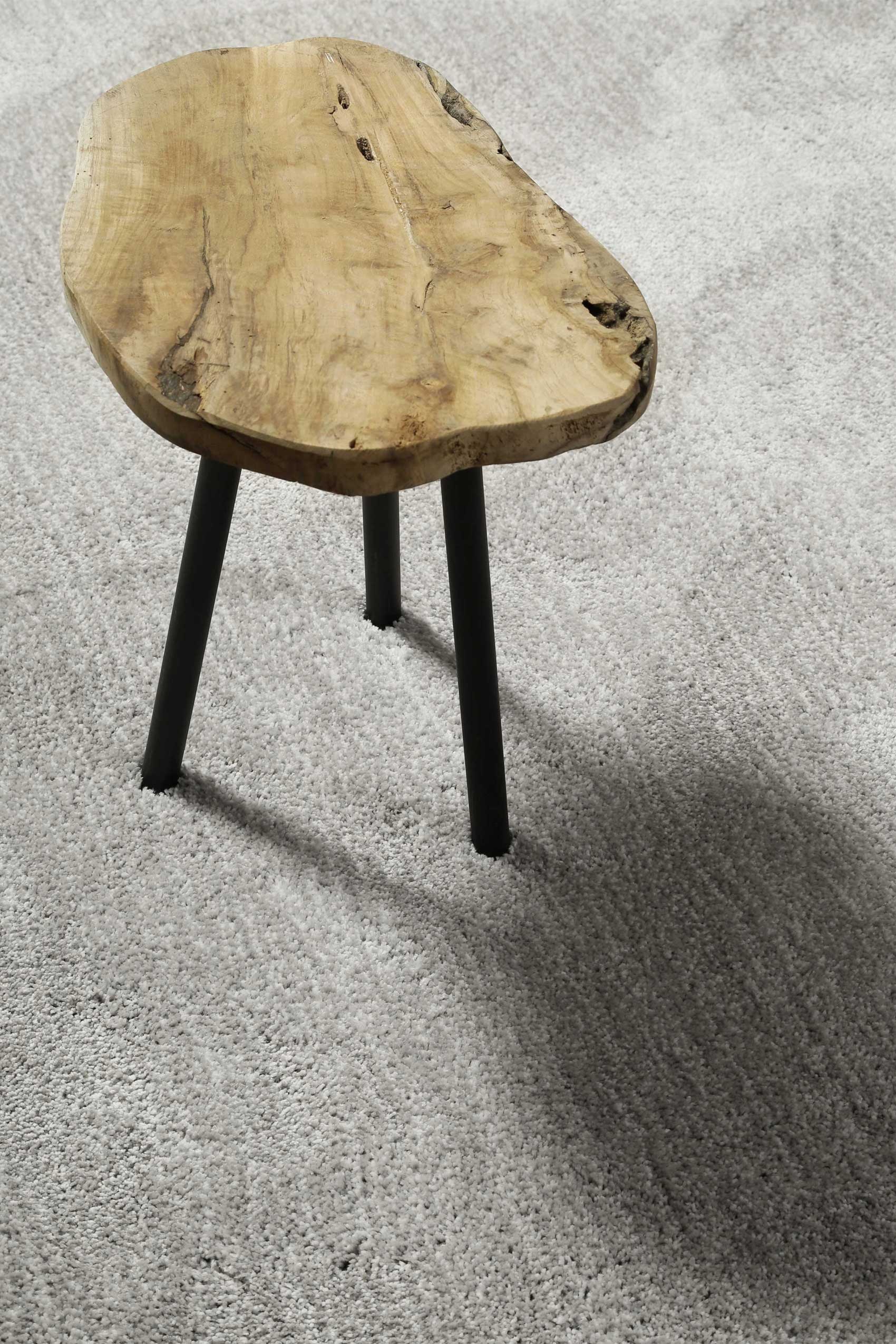 Homie Living Teppich »Pisa«, rund, 25 mm Höhe, Hochflor, Microfaser, uni, weich, Shaggy, Wohnzimmer, Schlafzimmer