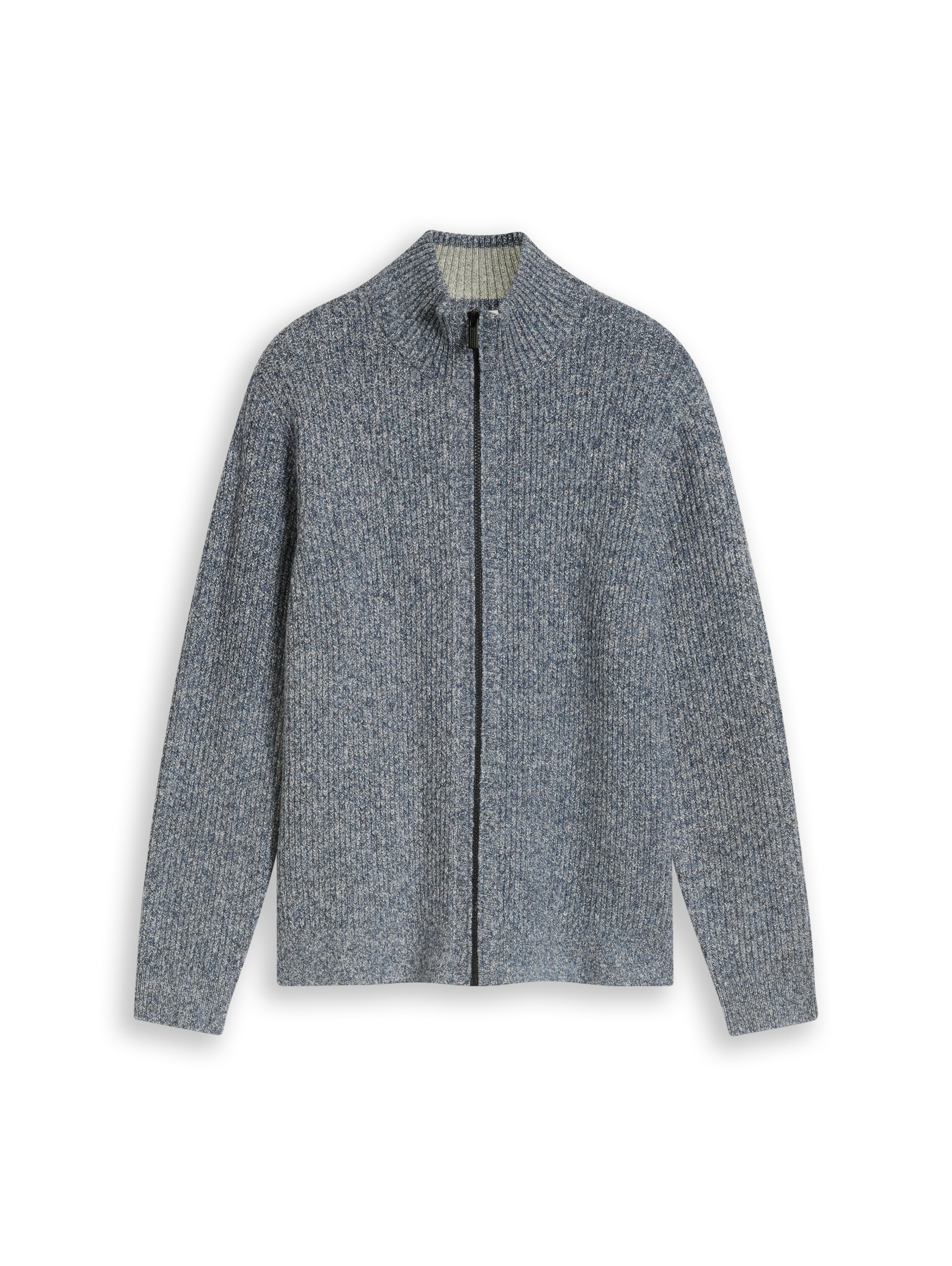 TOM TAILOR Strickcape mit Stehkragen / meliert / mit Stretch
