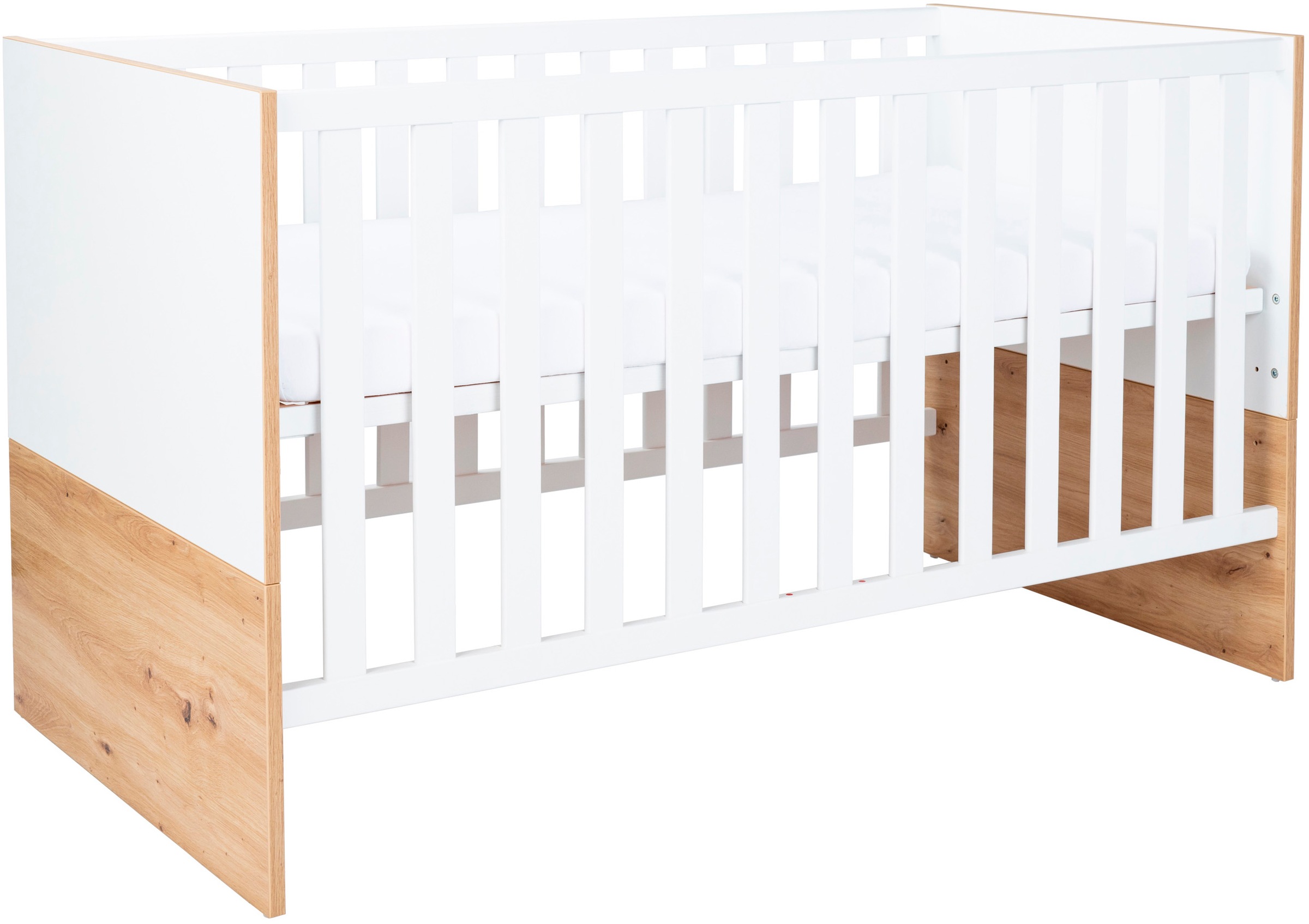 arthur berndt Babymöbel-Set »Babyzimmer Set »Maxim« 2-teilig«, (Spar-Set, 2 tlg., Babymöbel-Set »Maxim« bestehend aus Kinderbett und Wickelkommode), Gedämpfte Türen und Schubkästen