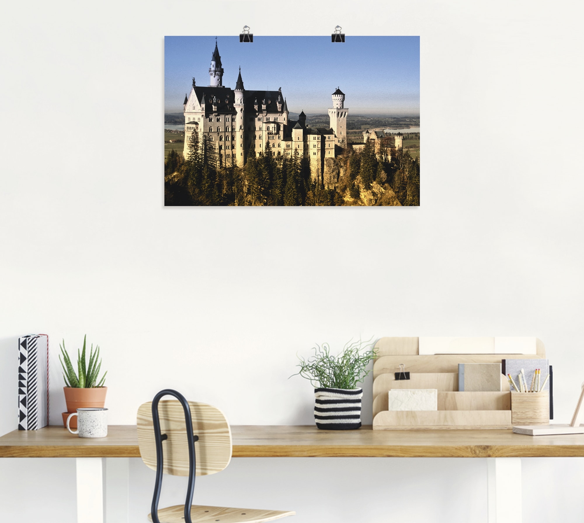 Artland Wandbild »Schloss Neuschwanstein«, Gebäude, (1 St.), als Alubild, Leinwandbild, Wandaufkleber oder Poster in versch. Größen
