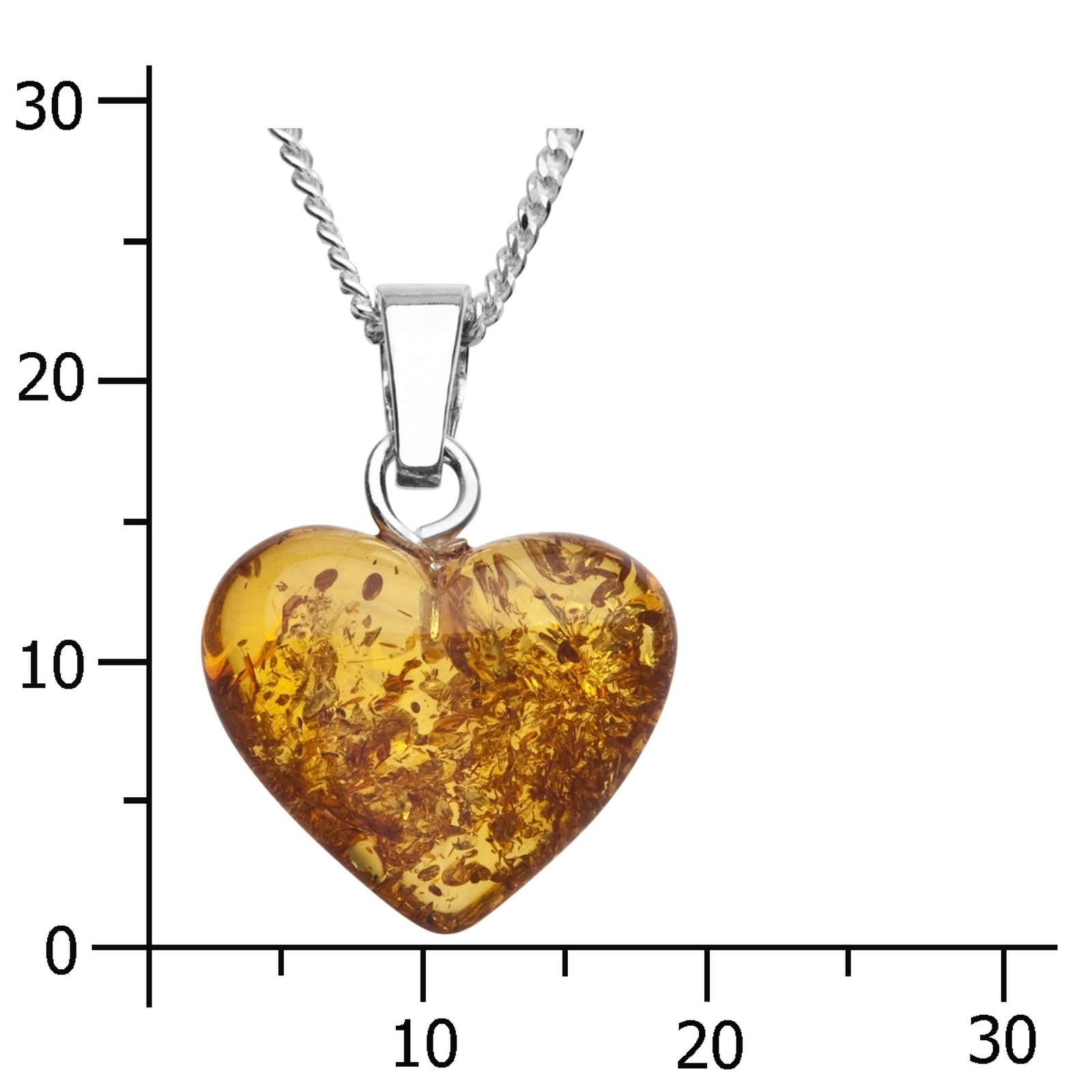 Ostsee-Schmuck Heart Pendant Necklace Silver 50cm 2