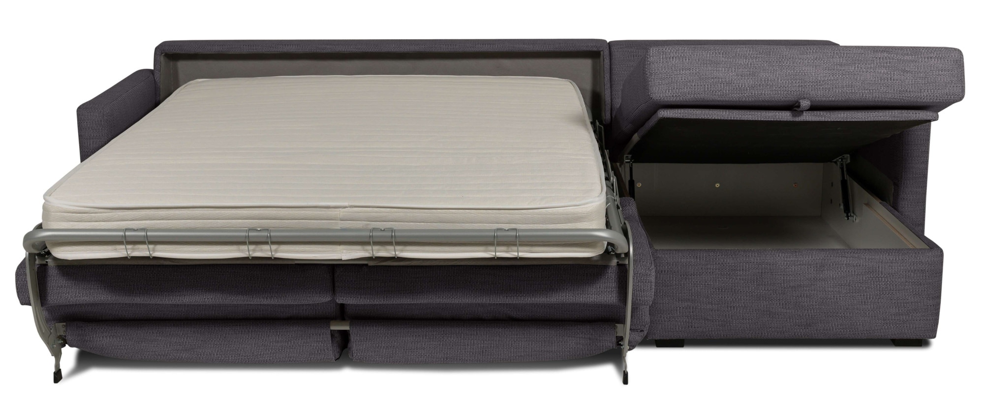 Places of Style Schlafsofa »GOLDPOINT Ecksofa 264 cm, Liegefläche (140/200cm), L-Form,«, Bettfunktion, Bonell-Federkernmatratze und Dauerschläfer-Funktion