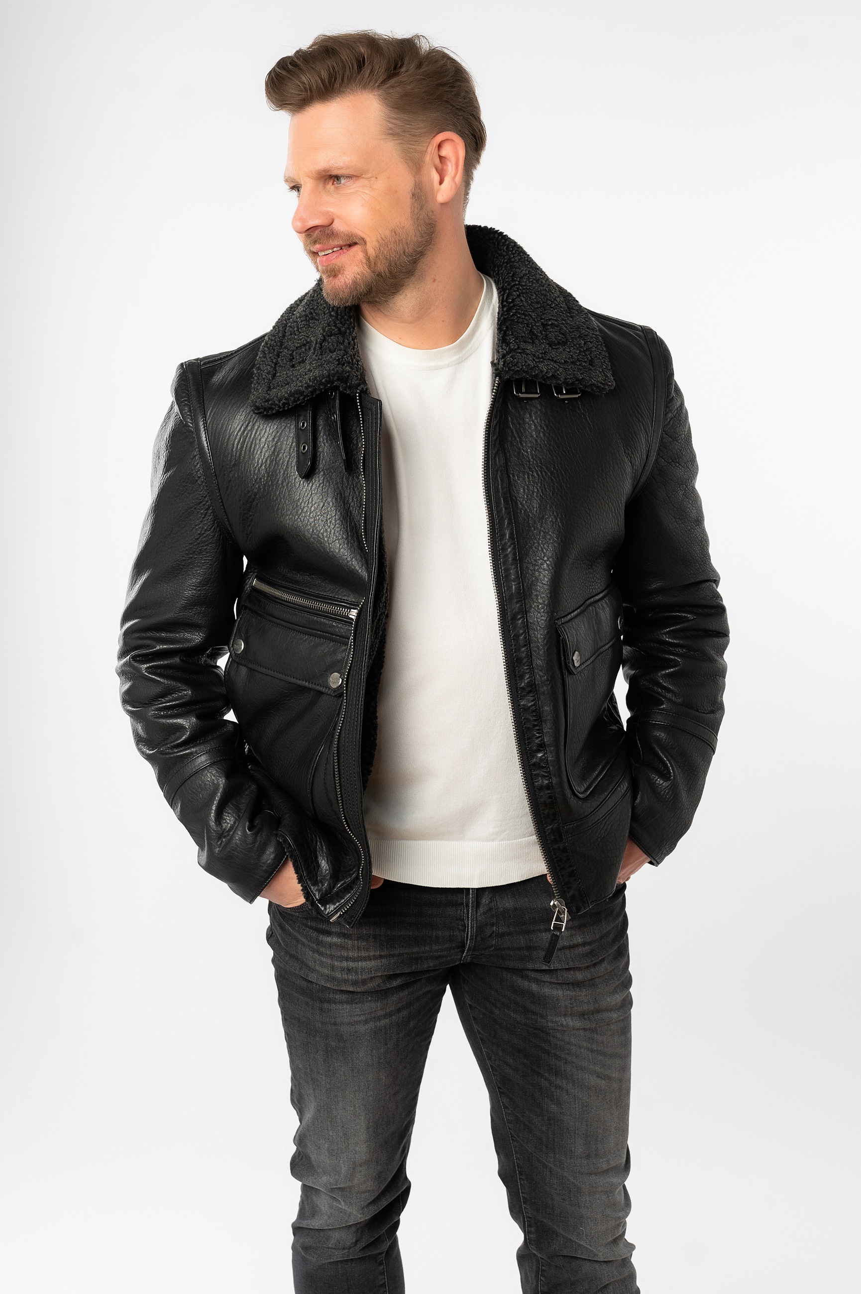 Mauritius Lederjacke "MMCeylor", mit Umlegekragen günstig online kaufen