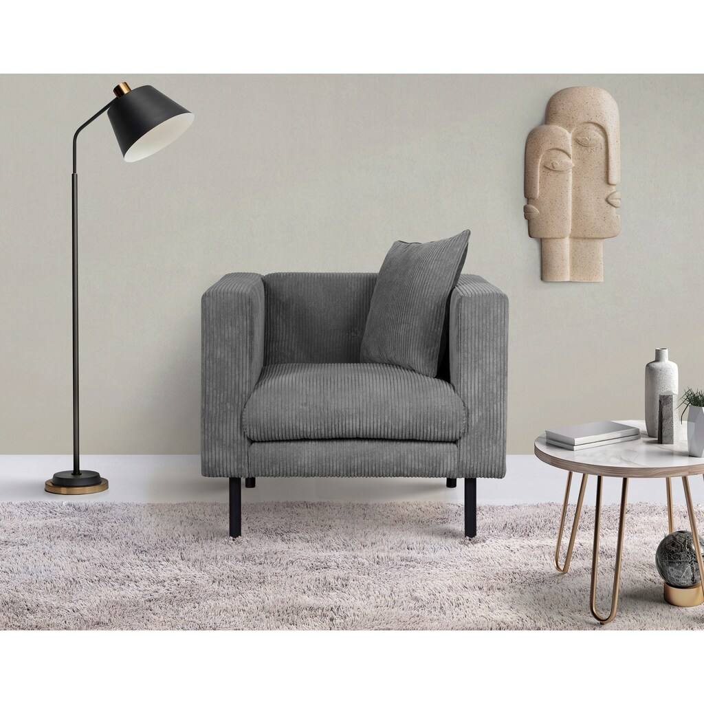 Guido Maria Kretschmer Home&Living Sessel »Lillibeth«, Zierkissen als Wendekissen 45x45 cm, in Samtoptik oder Cord