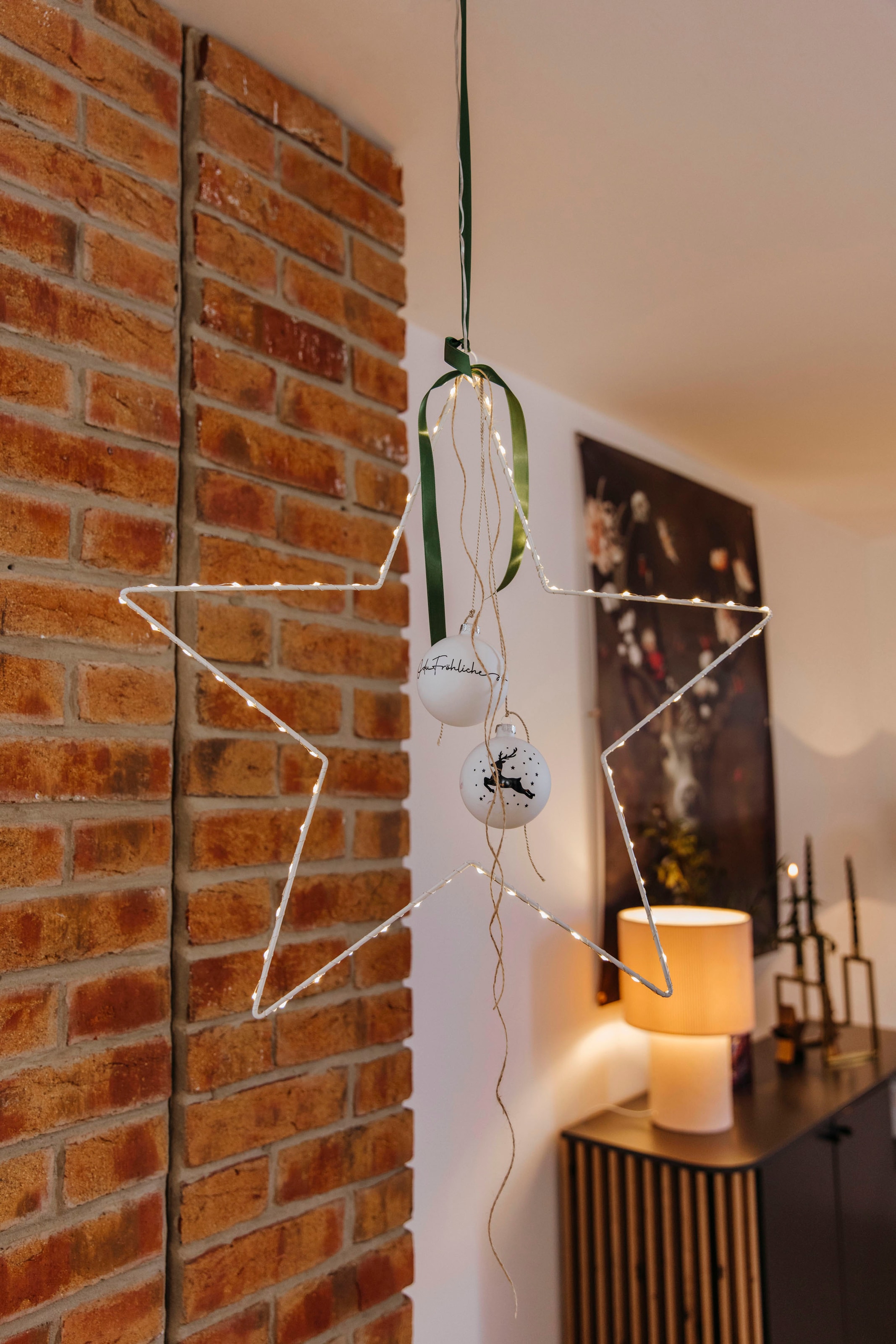 Stern, LED mit Design Öse | AM BAUR aussen Draht, zum Weihnachtsstern aus Aufhängen,Weihnachtsdeko