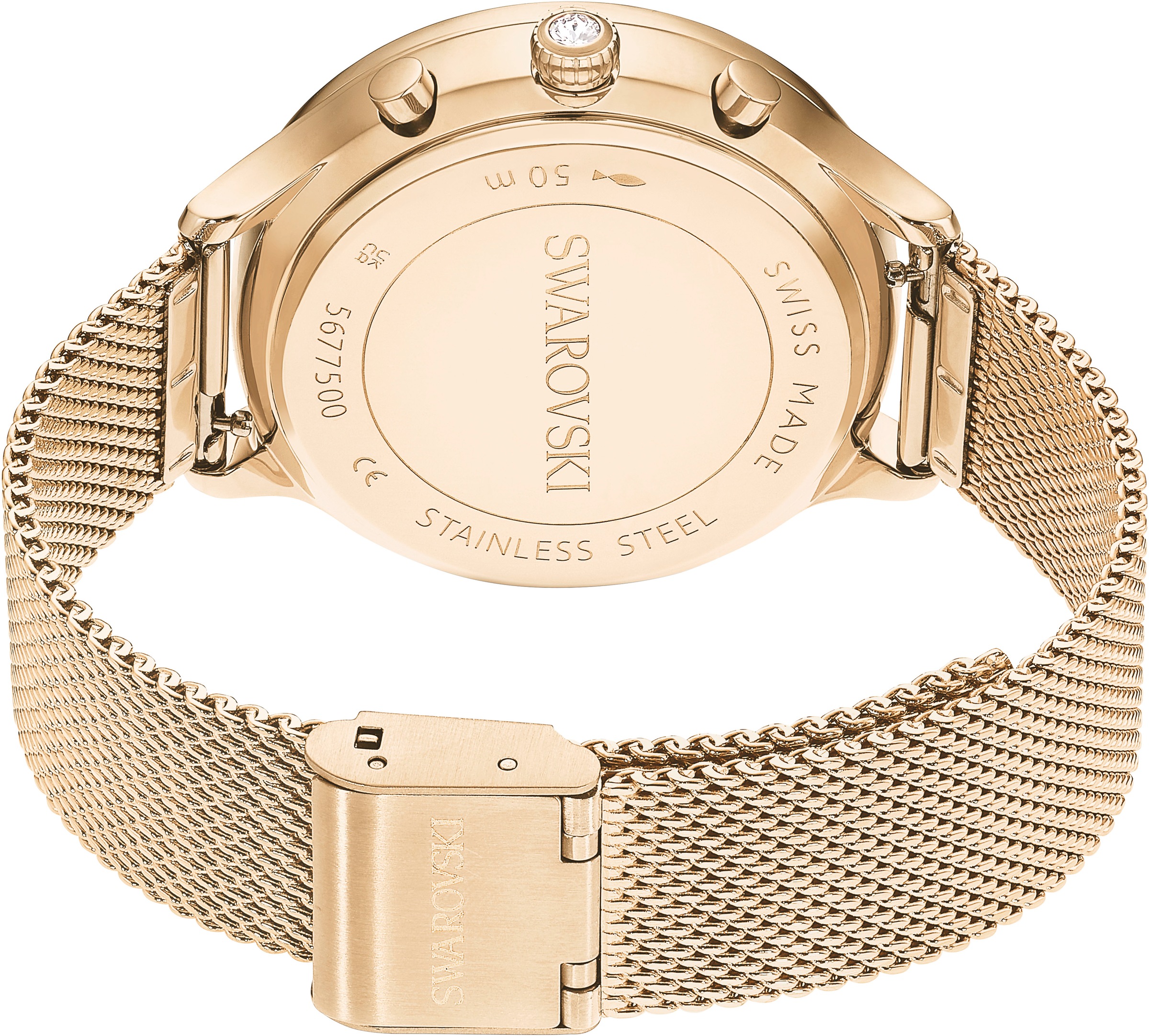 Swarovski Chronograph »NOVA CHRONO«, Armbanduhr, Quarzuhr, Damenuhr, Stoppfunktion, Swarovski®-Kristall