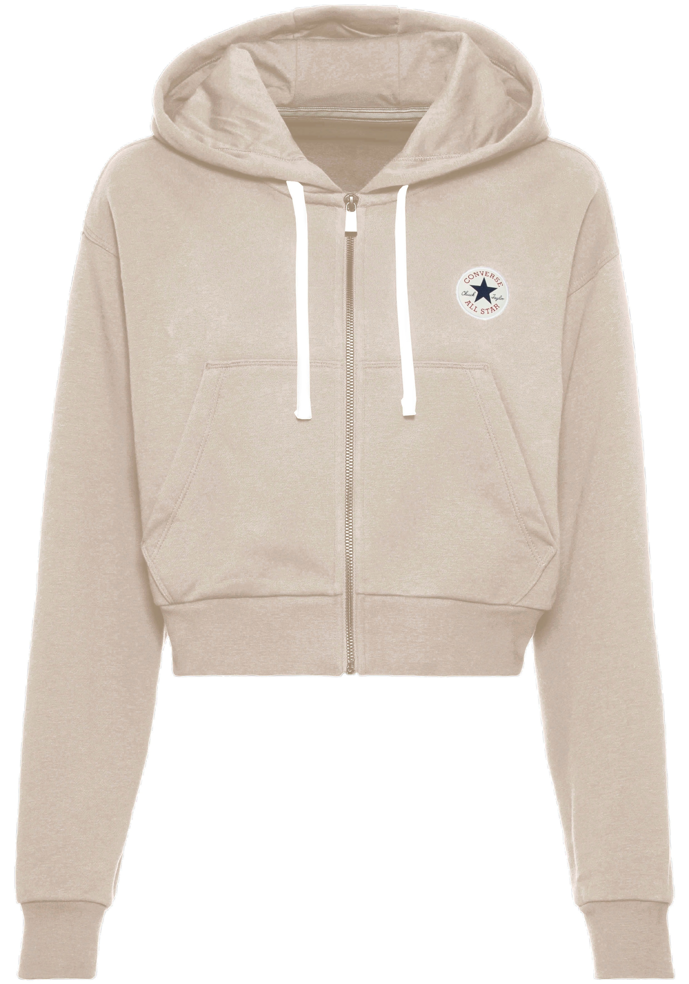 Converse Sweatjacke "WOMENS CONVERSE RETRO FULL-ZIP HOODIE", 1 Stk. cropped günstig online kaufen