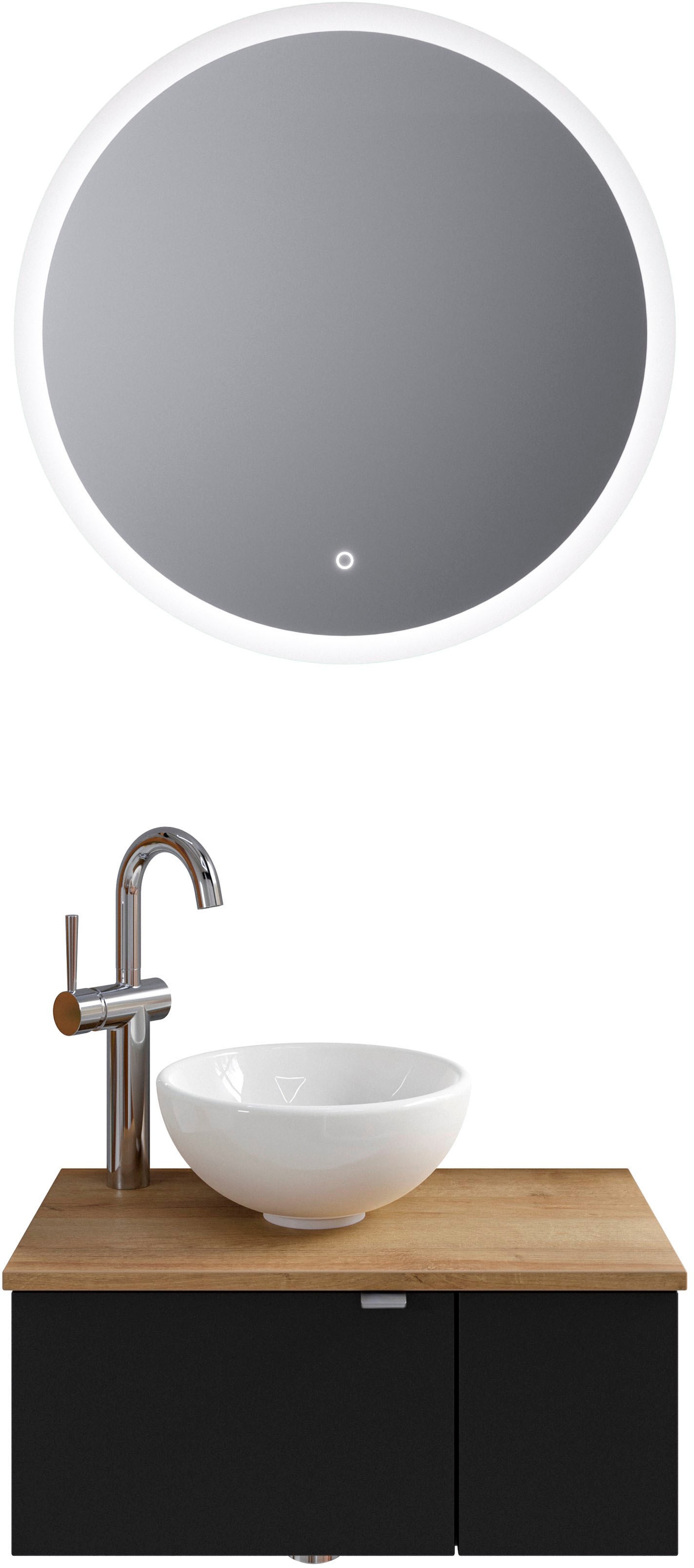Saphir Badmöbel-Set "Serie 6915" 4 Stk. tlg. Gäste-Bad, 70 cm breit, mit LE günstig online kaufen