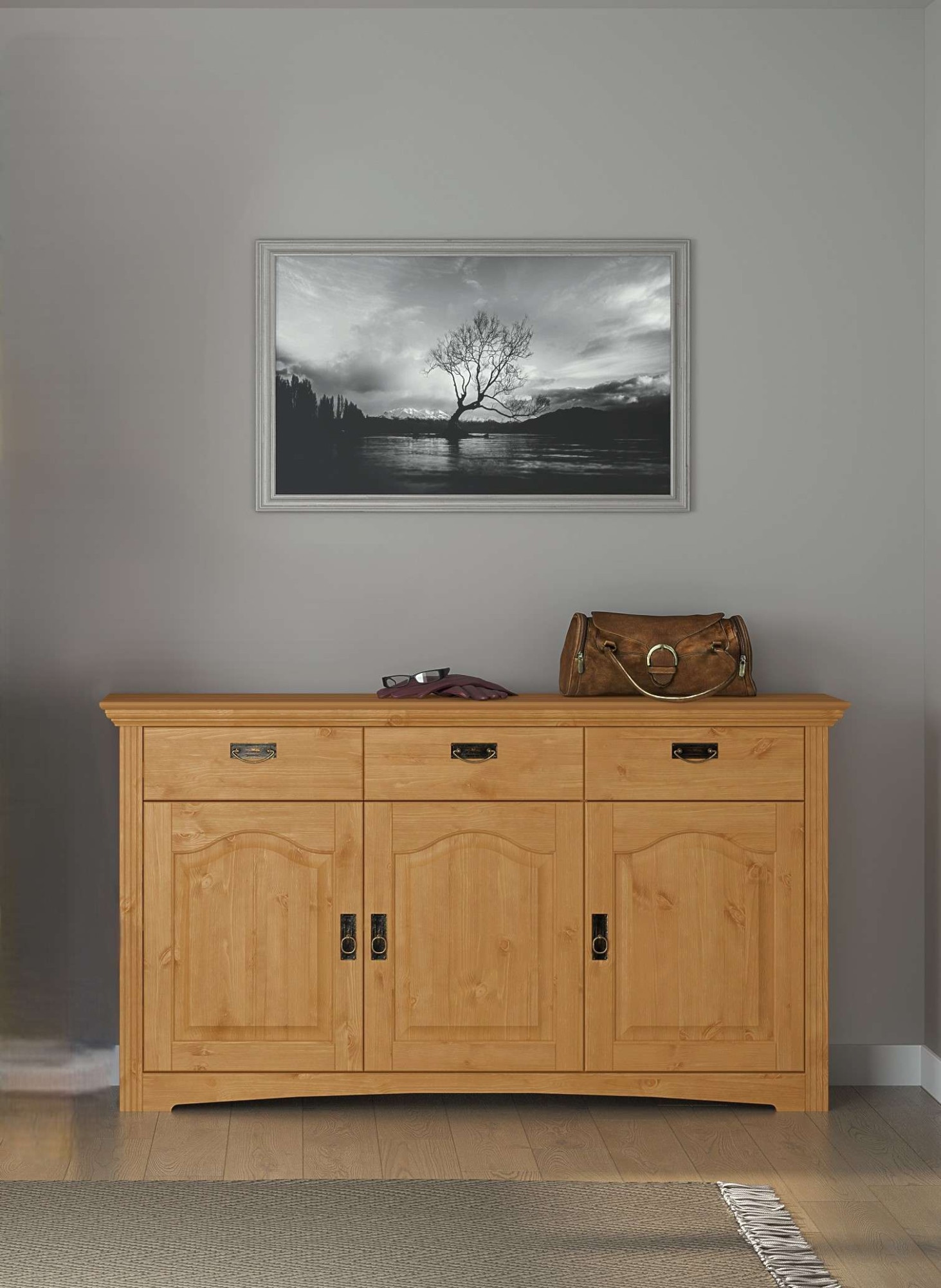 Home affaire Kommode "Konrad" aus massiver Kiefer, Breite 156 cm, mit Schub günstig online kaufen