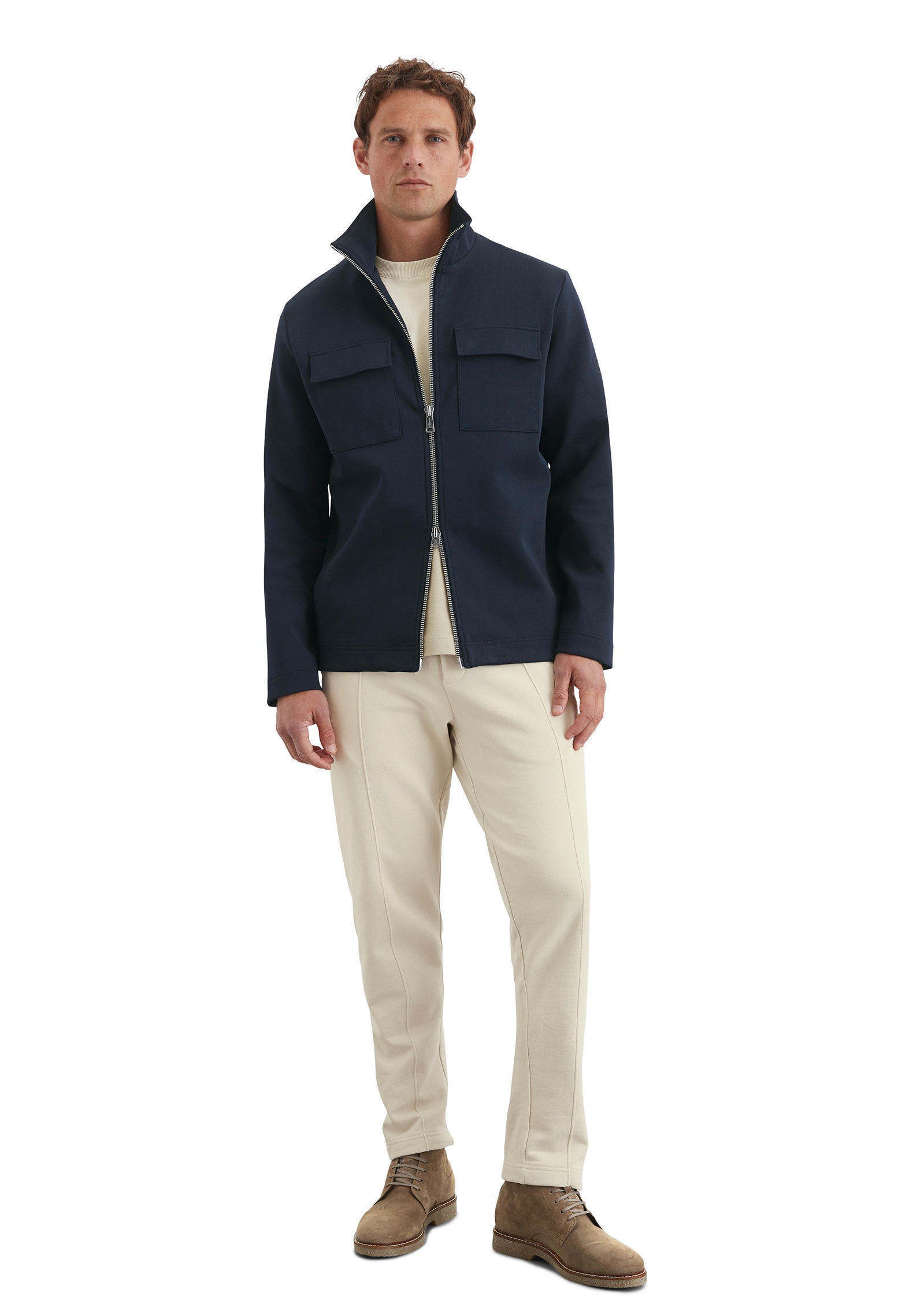 Marc O'Polo Sweatjacke »in hochwertigem Scuba-Interlock-Sweat«