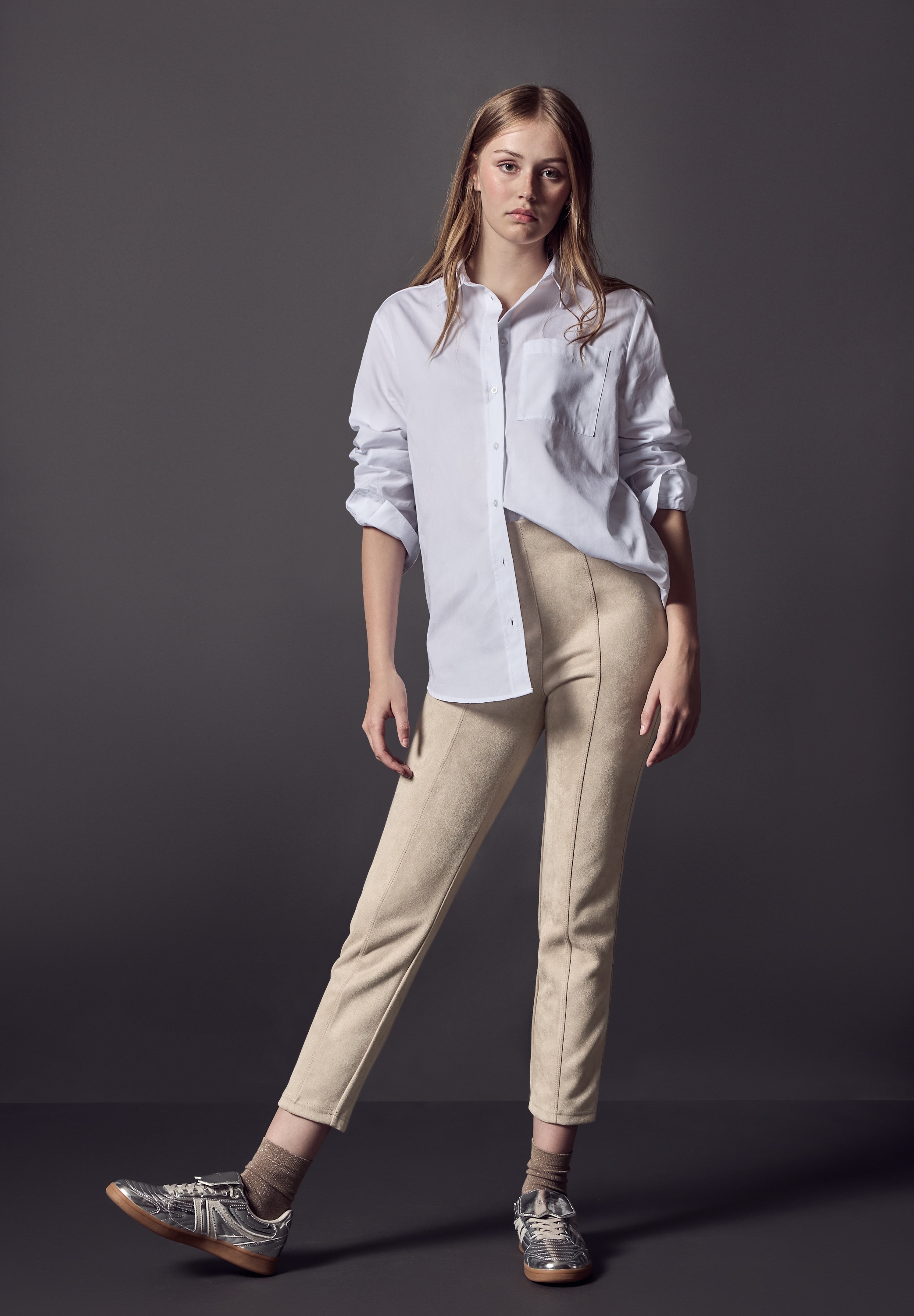 STREET ONE STUDIO Lederimitathose  High Waist