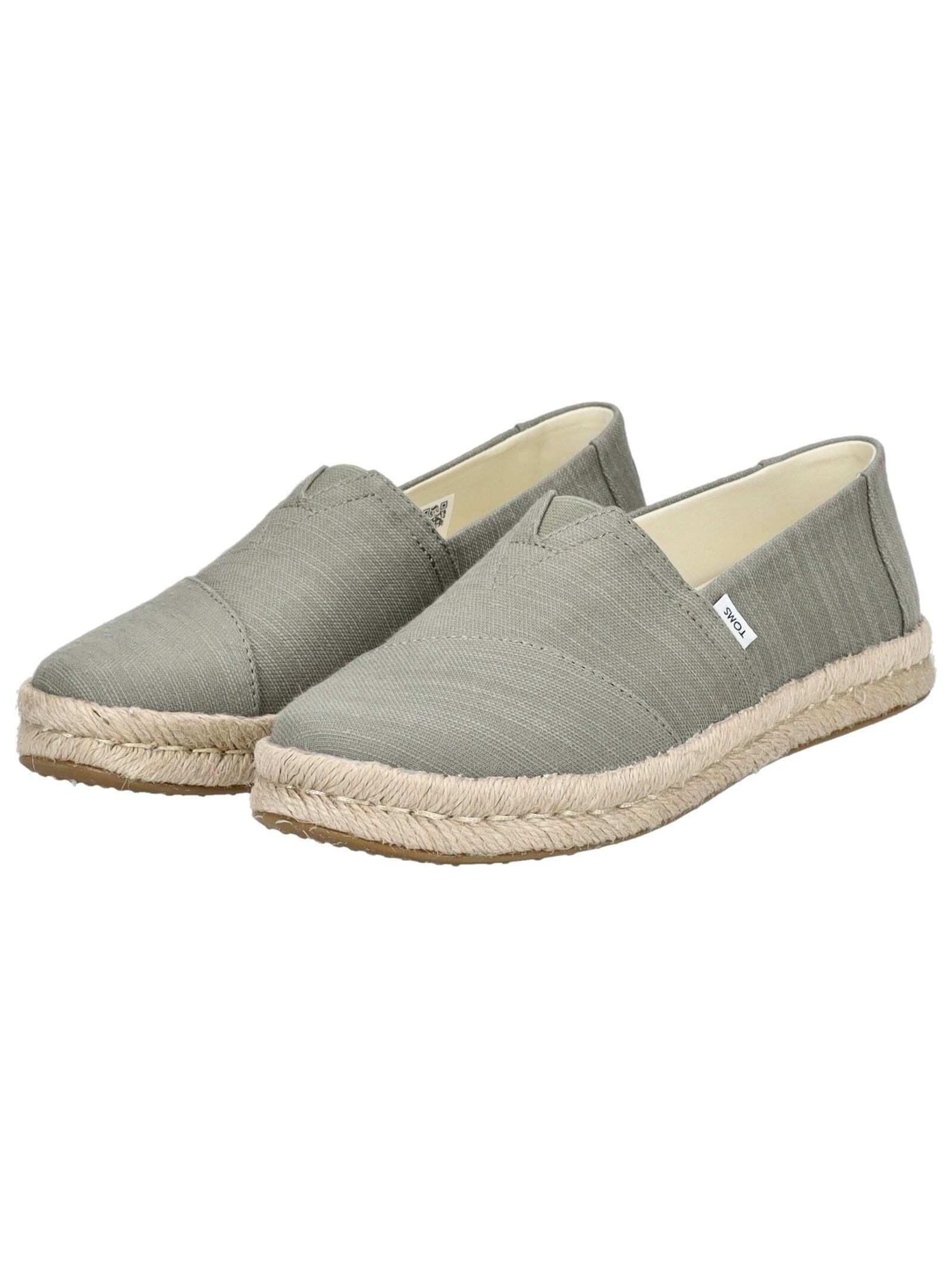 Espadrille TOMS "TOMS Halbschuhe Textil", Damen, Gr. 41, grün (olive), Textil, Schuhe Espadrille 3