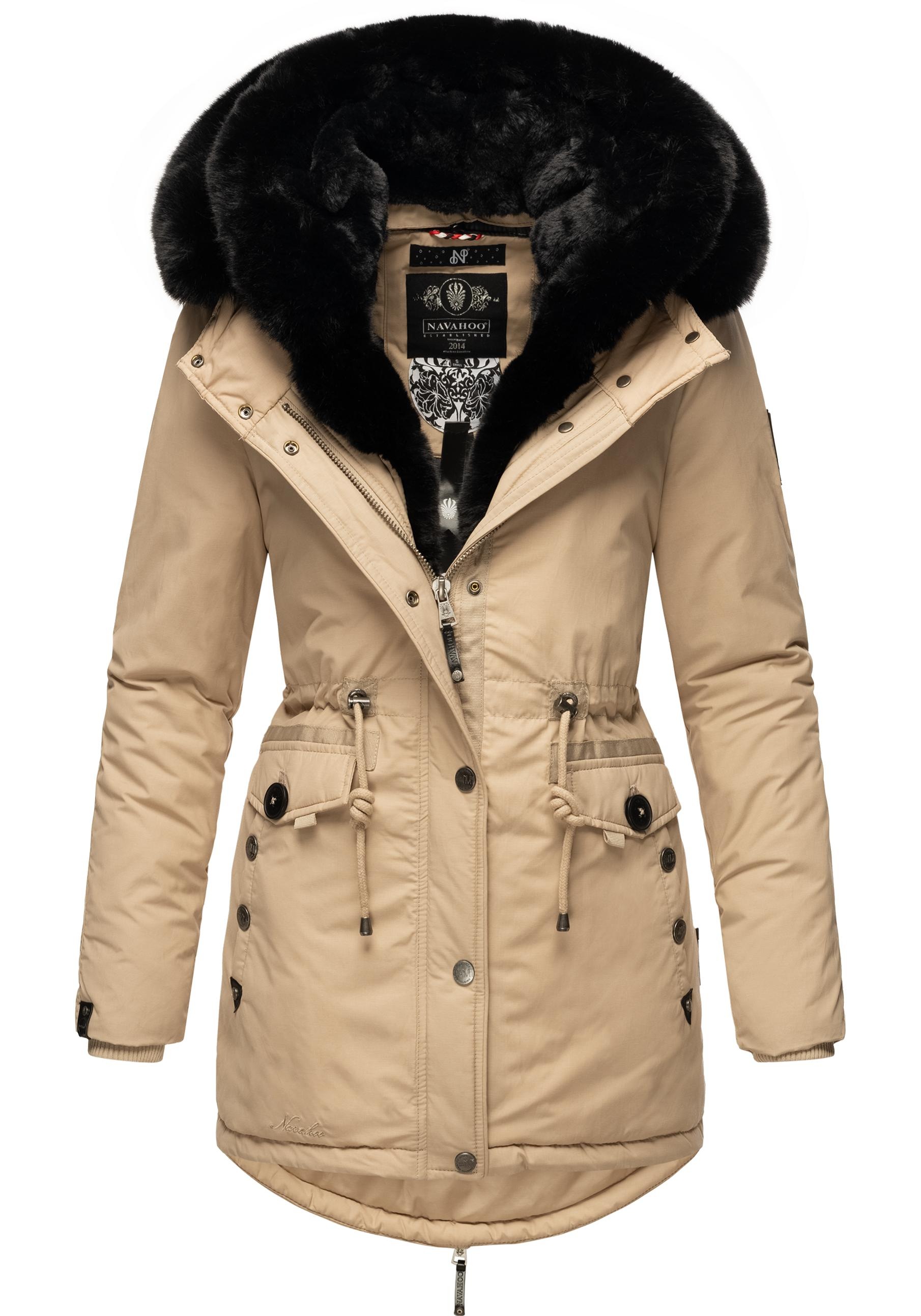 Navahoo Wintermantel »Sweety Deluxe«, modischer Winterparka mit großer doppelter Kapuze