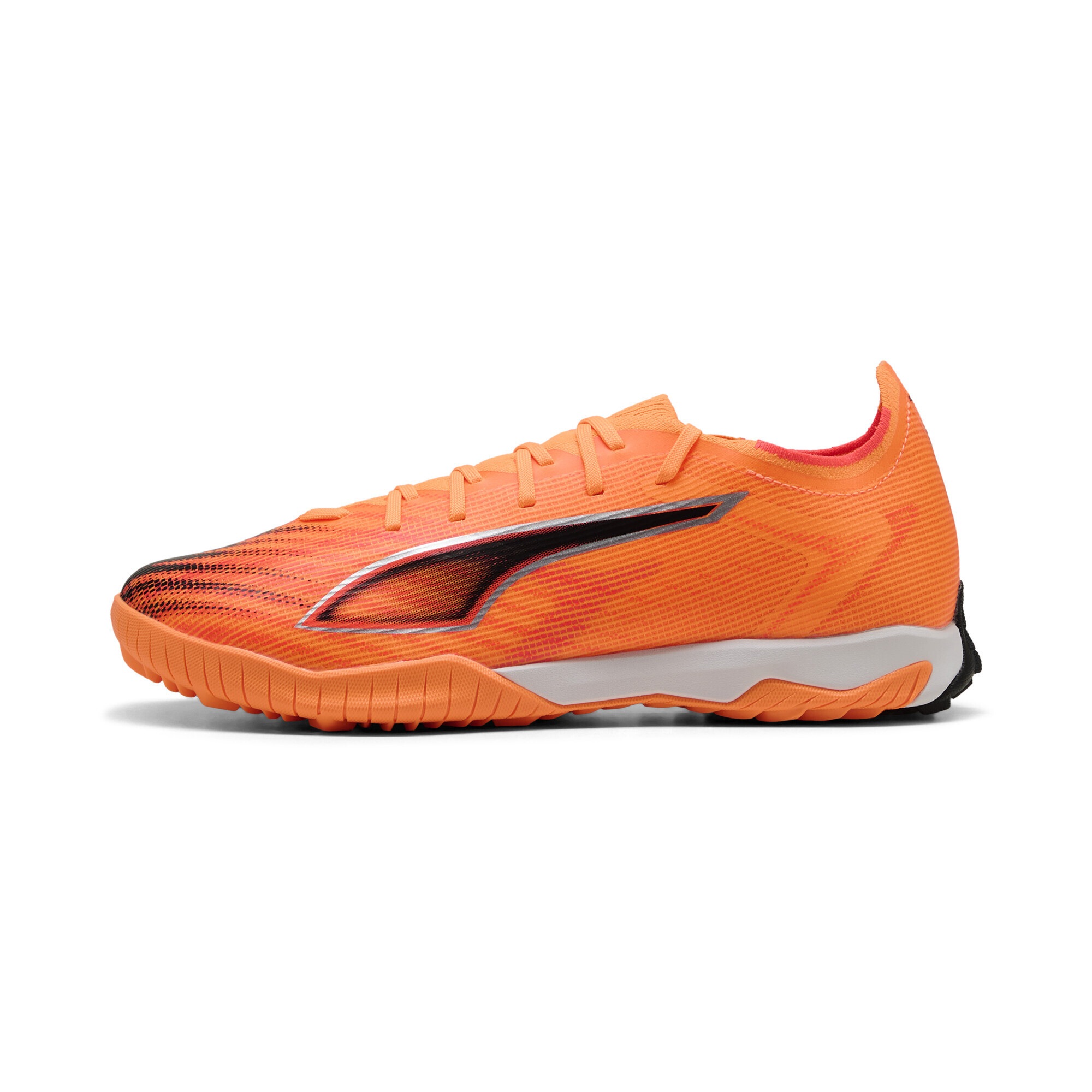 Fußballschuh PUMA "ULTRA 6 MATCH TT Fußballschuhe Erwachsene", Herren, Gr. 42.5, heat fire schwarz glowing rot orange, Obermaterial: Synthetik, Textil; Futter: Synthetik, Textil; Innensohle: Textil; Laufsohle: Gummi, Schuhe Fußballschuh 2