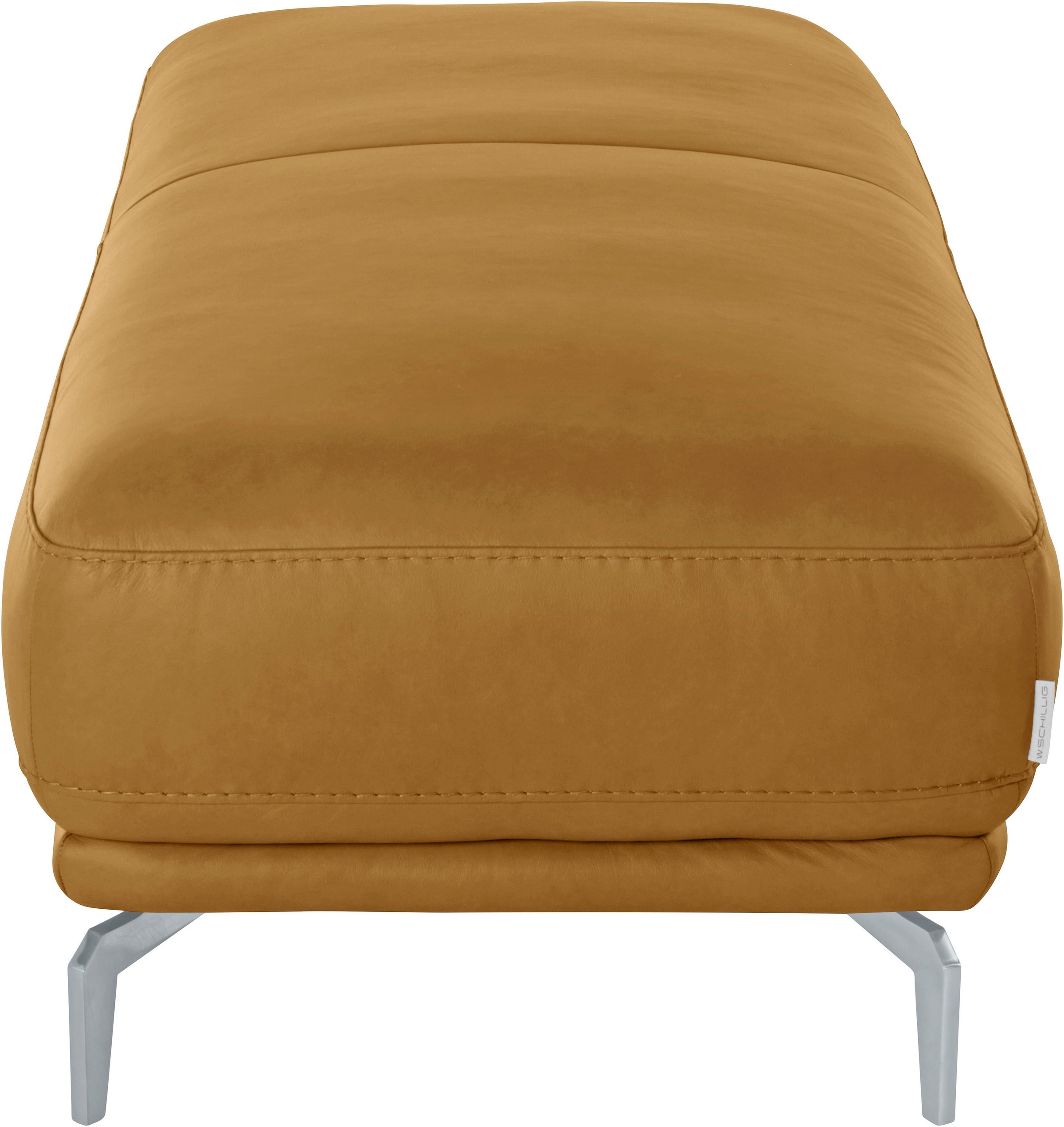 W.SCHILLIG Hocker »montanaa«, mit Metallfüßen in Silber matt, Breite 141 cm