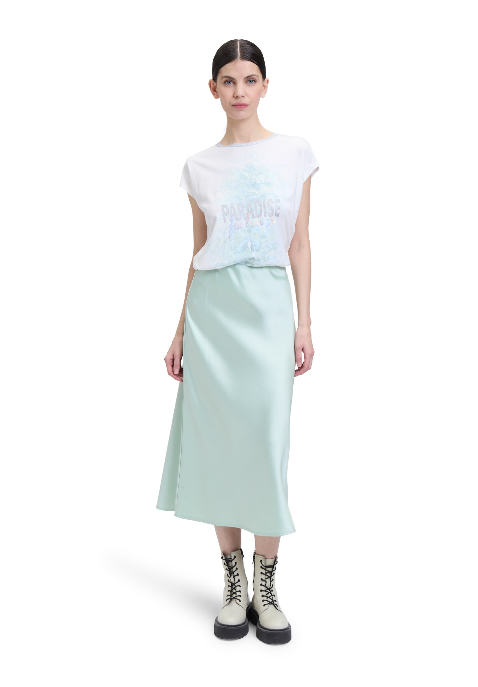 Cartoon Kurzarmshirt »Cartoon Rundhals-Shirt mit Placement«, (1 tlg.), Aufgesteppte Bänder