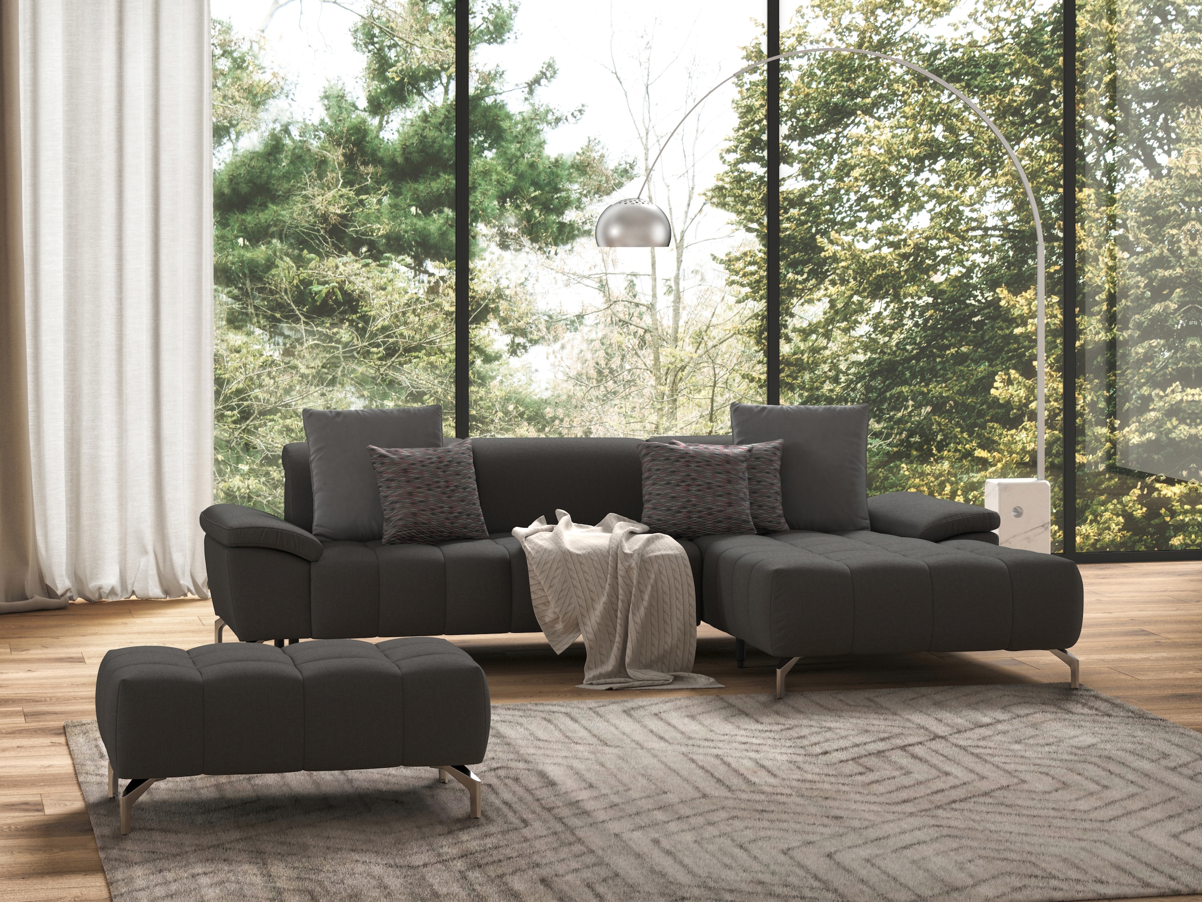 sit&more Hocker »Cool«, mit silberfarbenen Füßen
