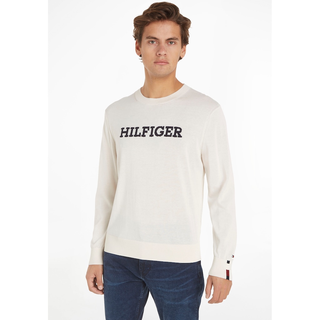 Tommy Hilfiger Strickpullover »MONOTYPE GRAPHIC CREW NECK«