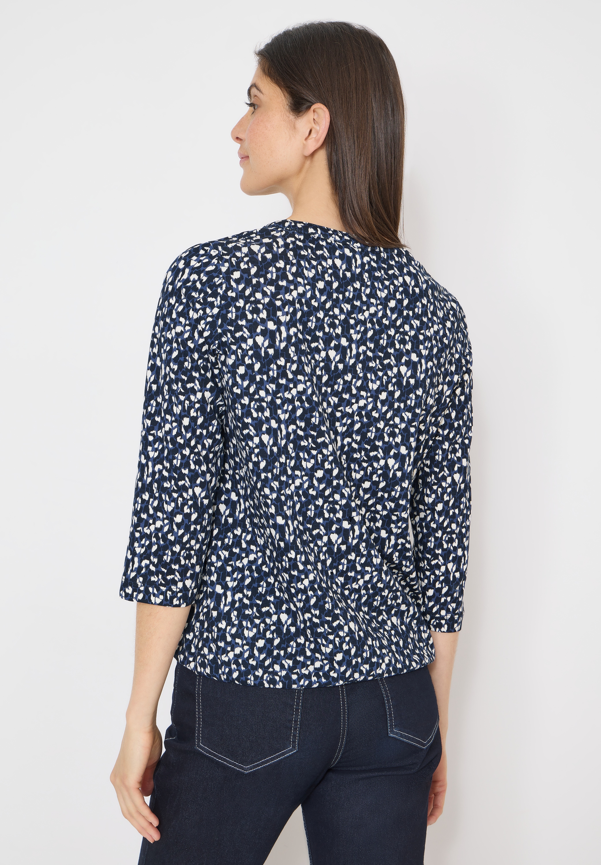 Cecil 3/4-Arm-Shirt aus reiner Baumwolle