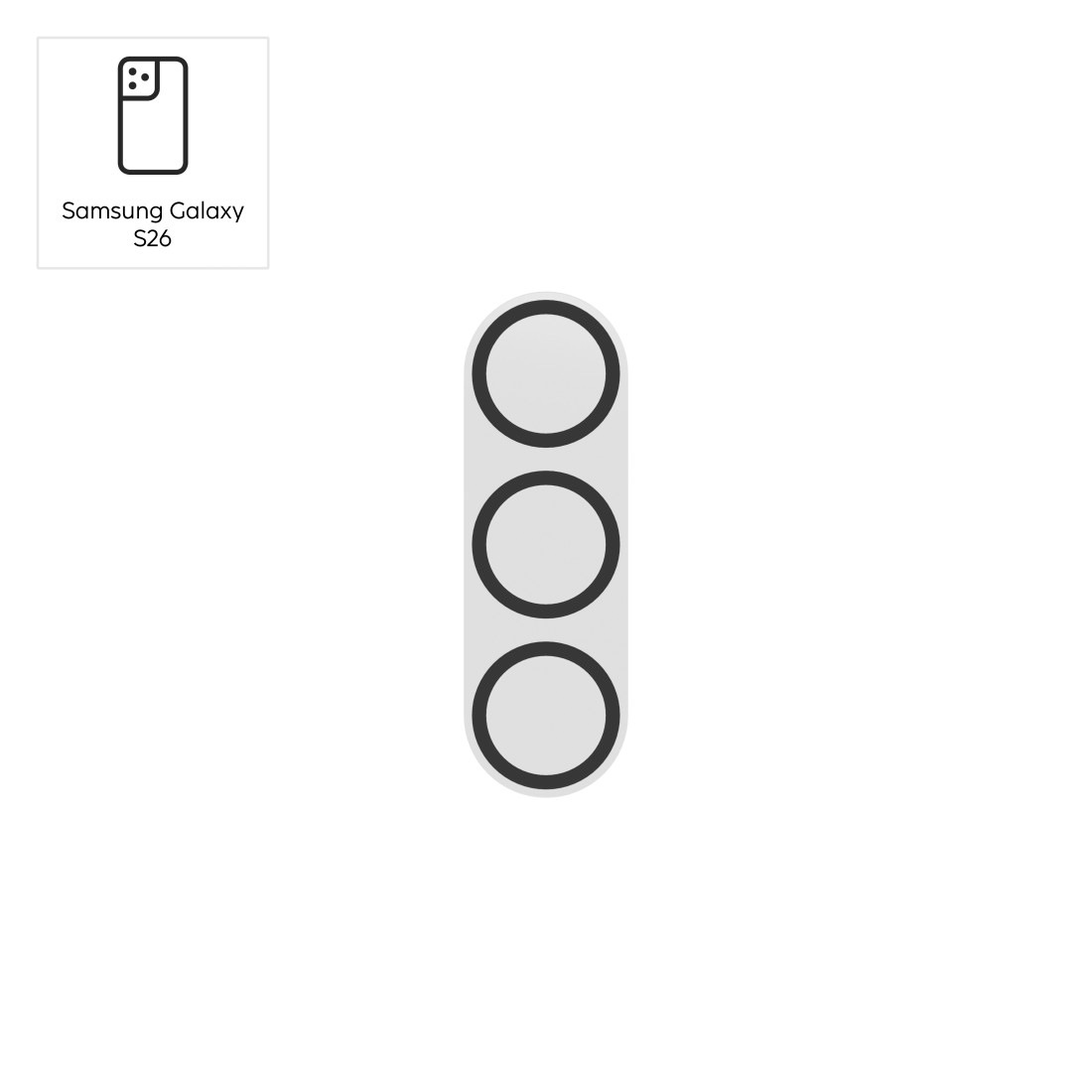 Hama Kameraschutzglas »Kamera Schutzglas für Samsung Galaxy S26 und S26+« für Samsung Galaxy S26/ S26+ 9H Härte, gehärtetes Glas, gerätespezifisch, transparent