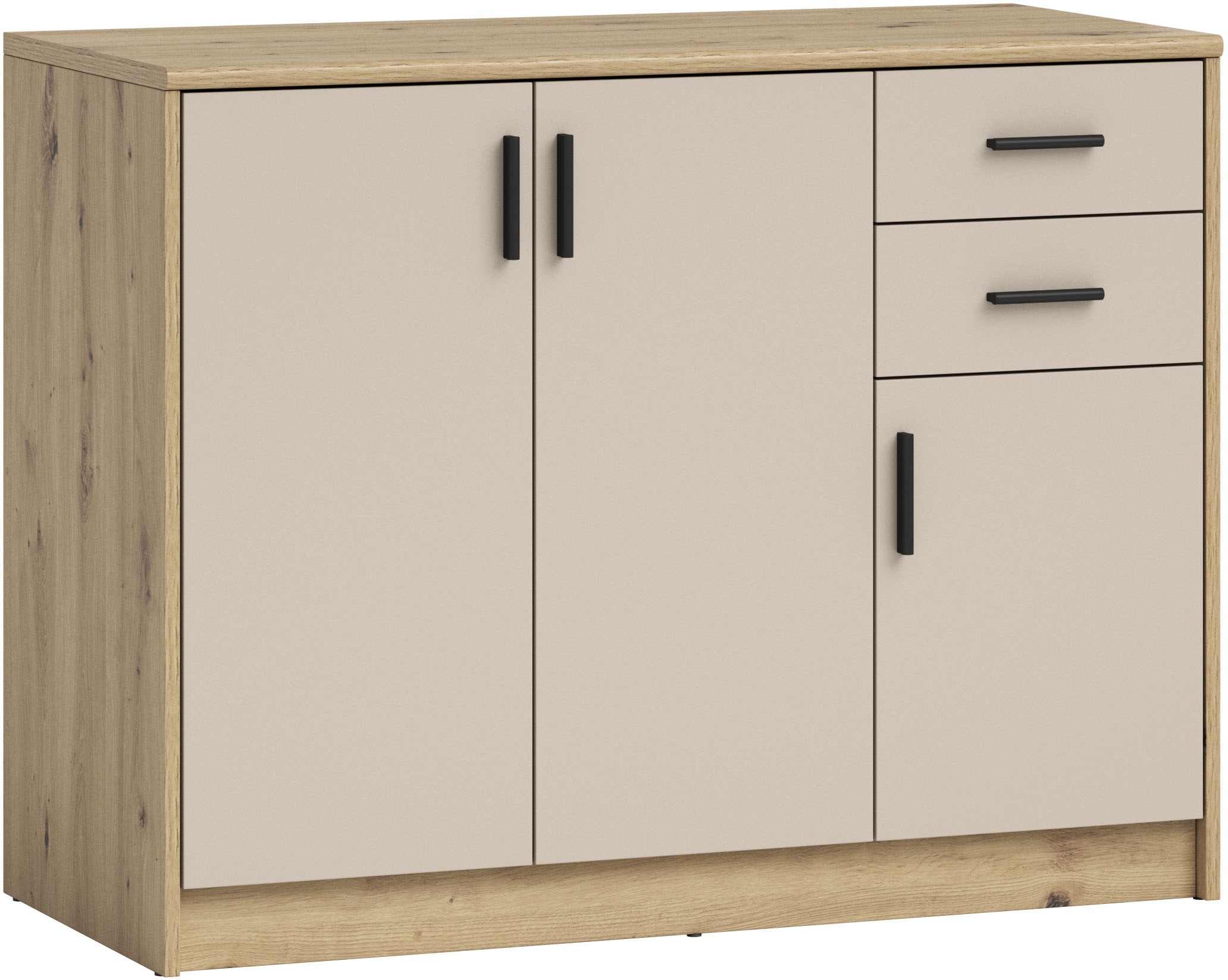 HBZ Sideboard »Nelly Kommode, BxHxT 109x86x50cm«, (1 St.), Breite 109cm, Einlegeböden verstellbar, foliert