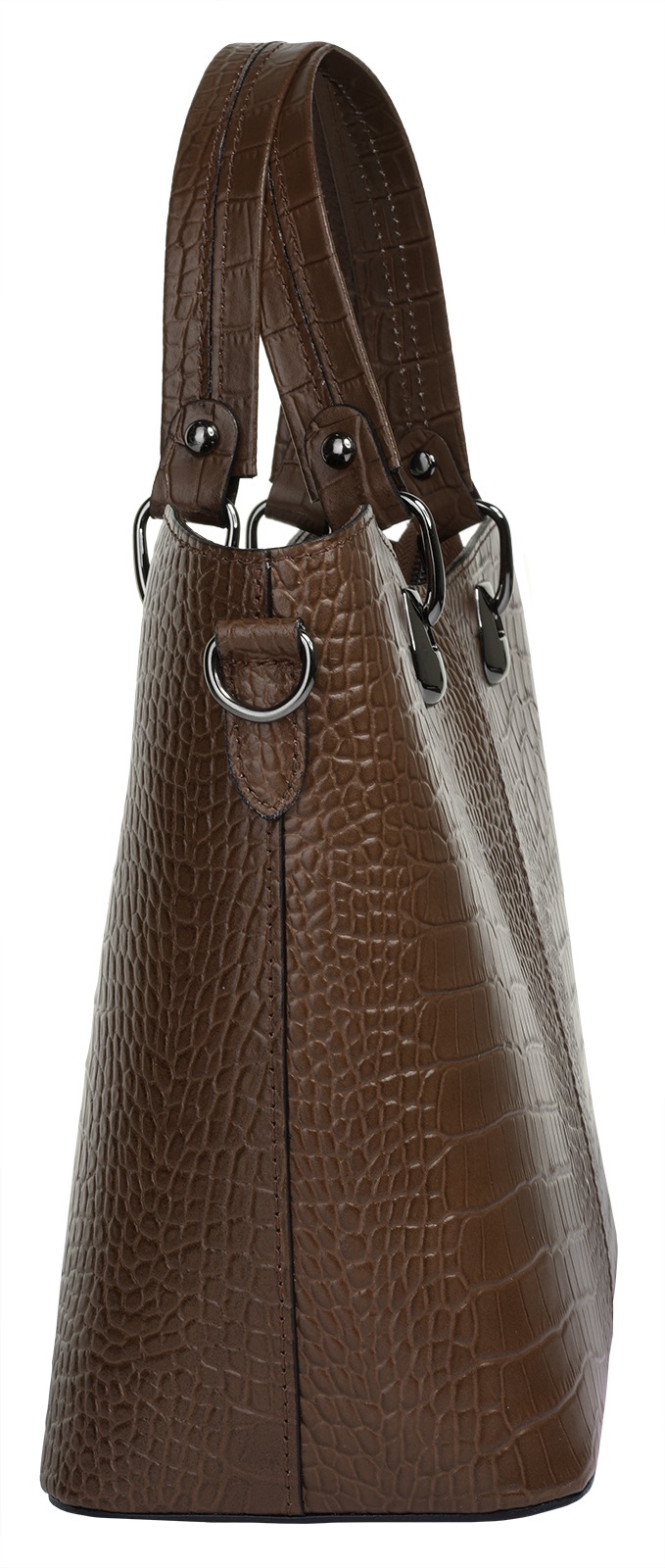 Cluty Henkeltasche, echt Leder, Made in Italy