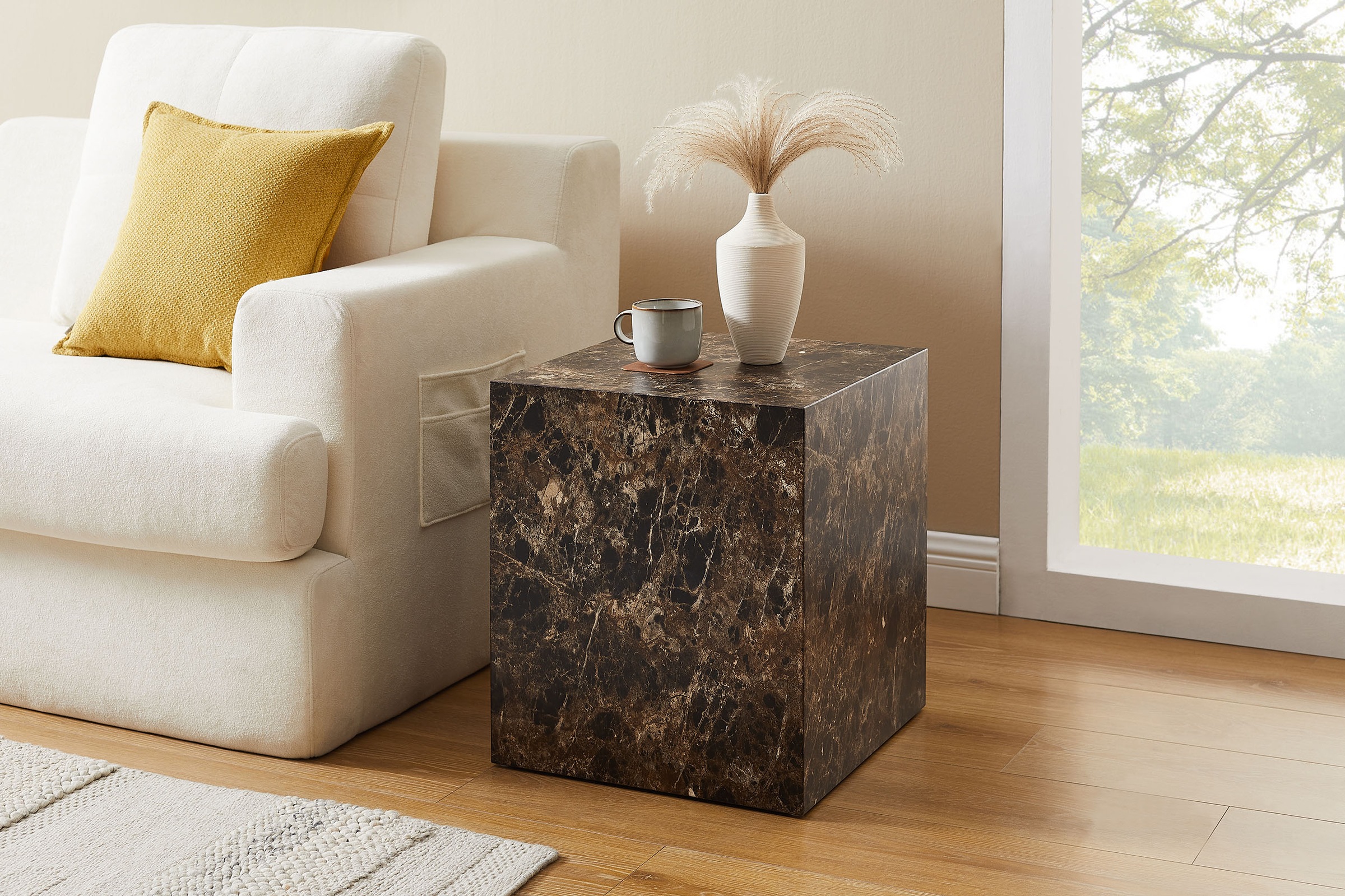 SalesFever Beistelltisch "Design-Tisch für jeden Raum" quadratisch 45x45 cm günstig online kaufen