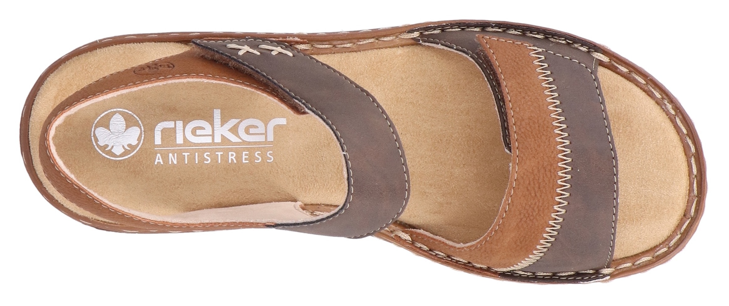 Rieker Sandale, Riemchensandale, Sommerschuh, Sandalette, Klettschuh mit Keilabsatz