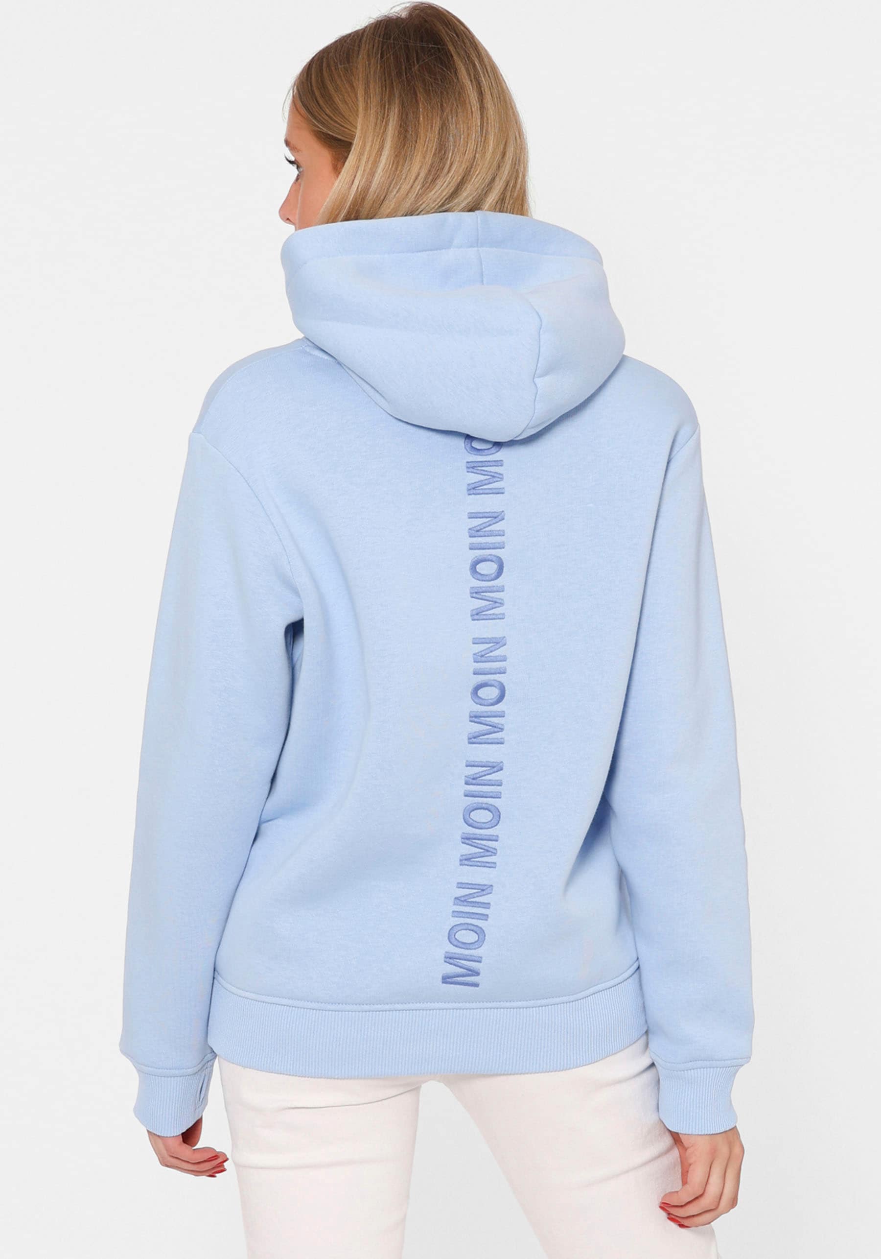 Zwillingsherz Sweatshirt ""Moin"", Paillettenanker und gesticktem Schriftzu günstig online kaufen