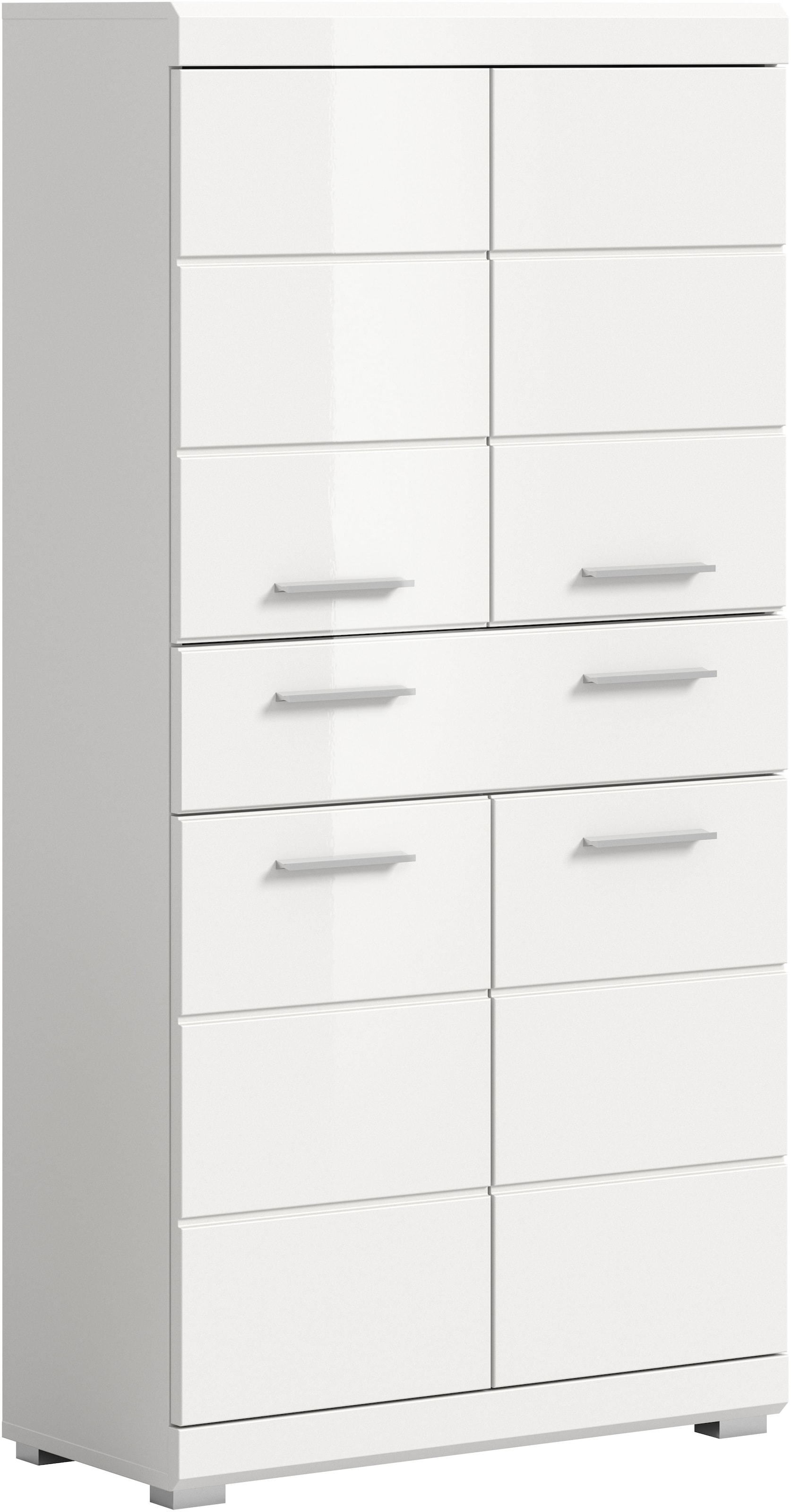 welltime Midischrank "SIENA, Breite 74cm, 4 Türen, 1 Schubkasten, 4 Fächer, günstig online kaufen