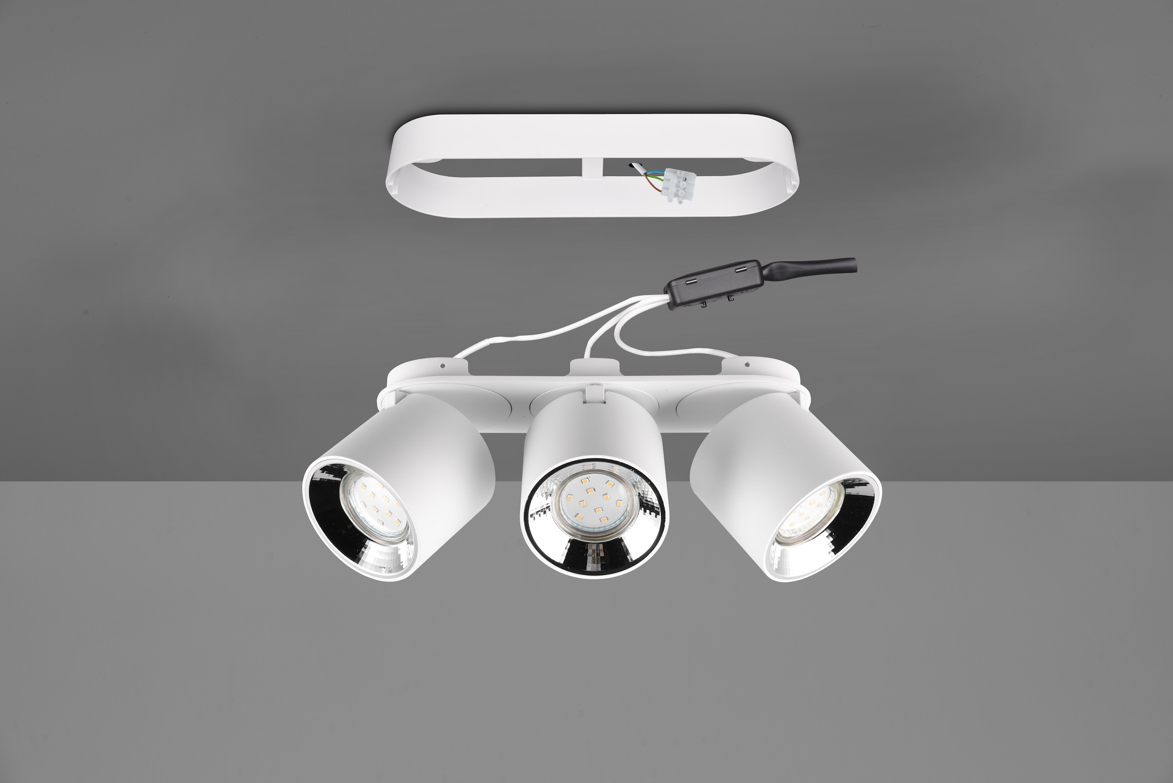 TRIO Leuchten Deckenleuchte »GUAYANA, Deckenspot 3-flammig exkl 3x GU10 max 10W Spot verstellbar« GU10 1 Stk. warmweiß - kaltweiß als Aufbauspot oder Einbauspot nutzbar Spot schwenkbar und drehbar