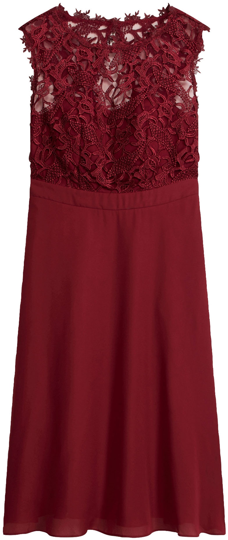 bonprix Minikleid »Minikleid mit Spitze« 1 tlg. für besondere Anlässe, aus Polyester, taillierte Passform