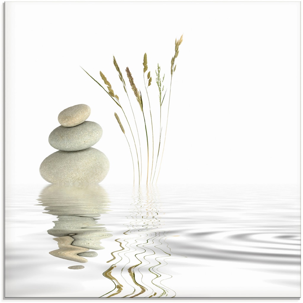 Artland Glasbild »Zen Friede«, Zen, (1 St.)