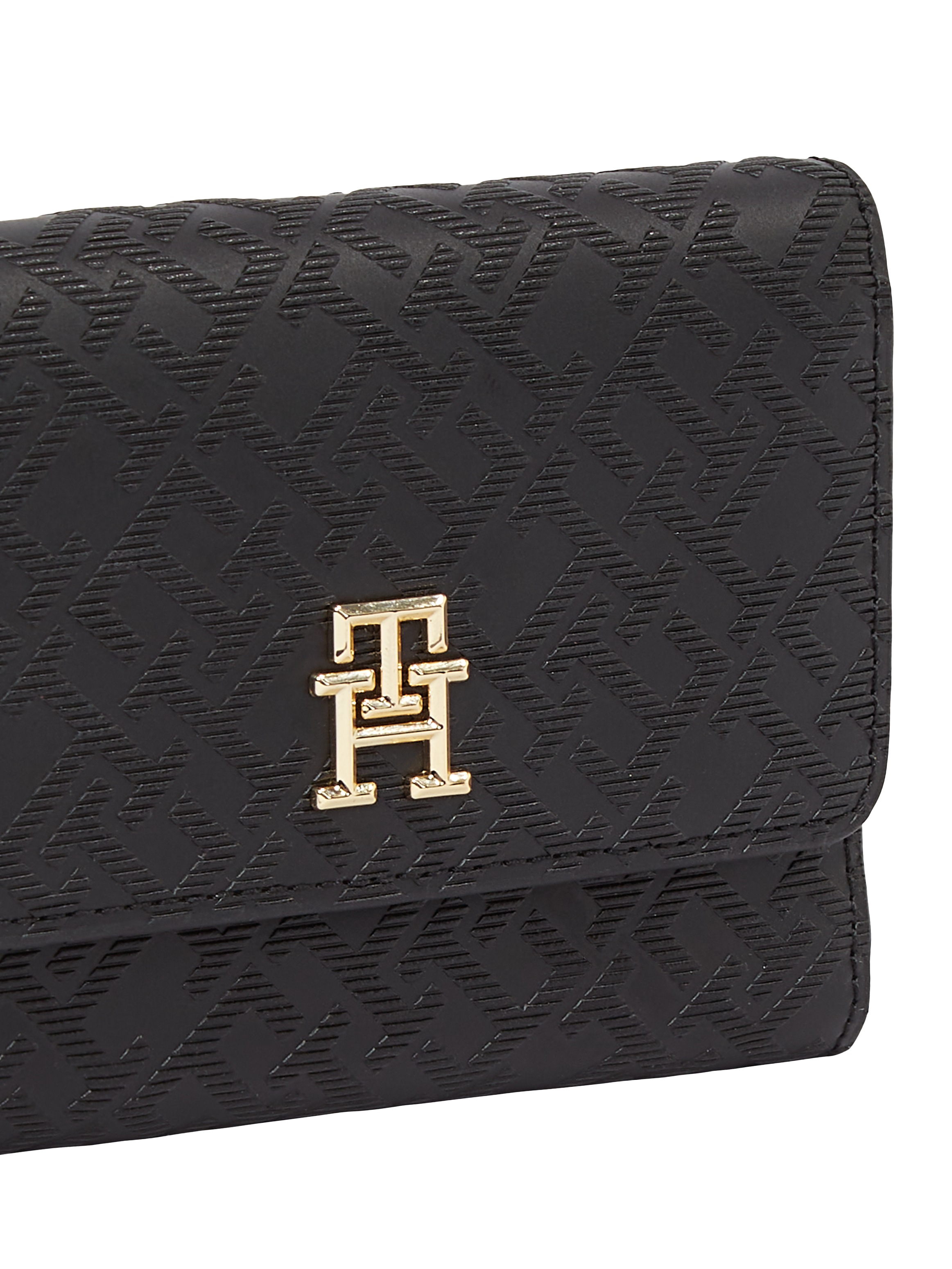 Tommy Hilfiger Geldbörse »TH DISTINCT TRIFOLD WALLET MONO«, Damen Geldbeutel, Portemonai mit edlem TH-Logo